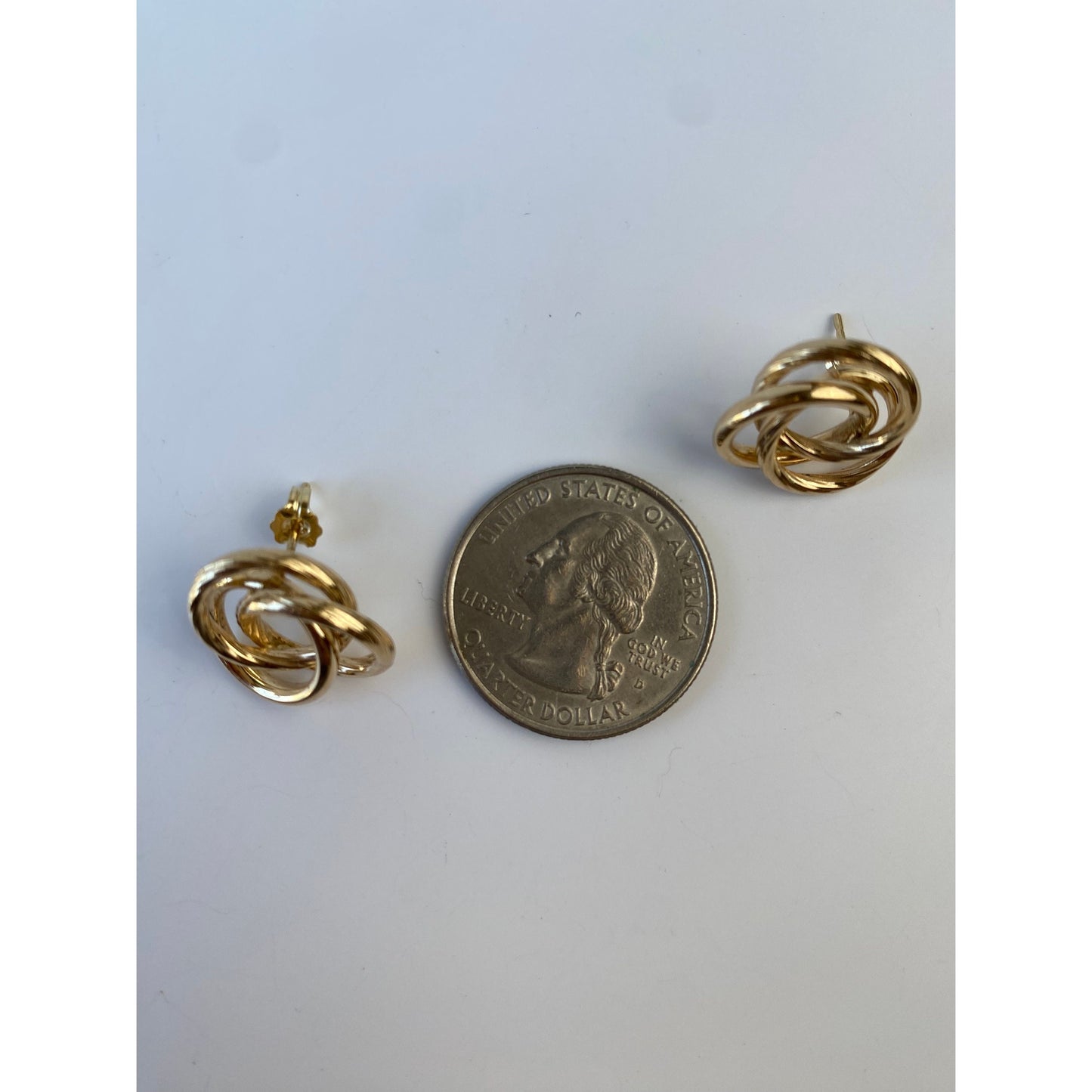 Vintage 14k Yellow Gold Knot Stud Earrings
