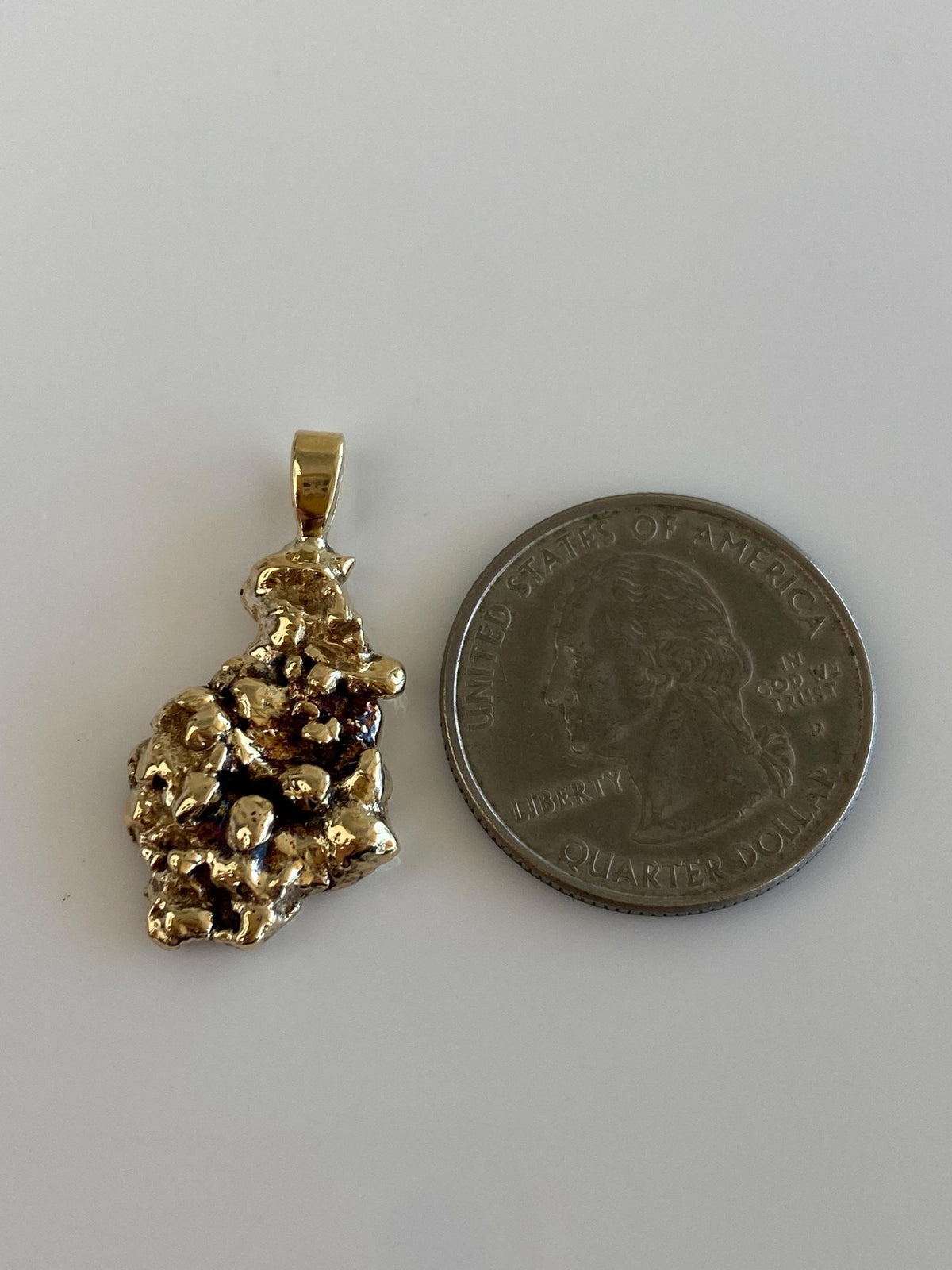 Vintage Solid 10k Yellow Gold Nugget Charm