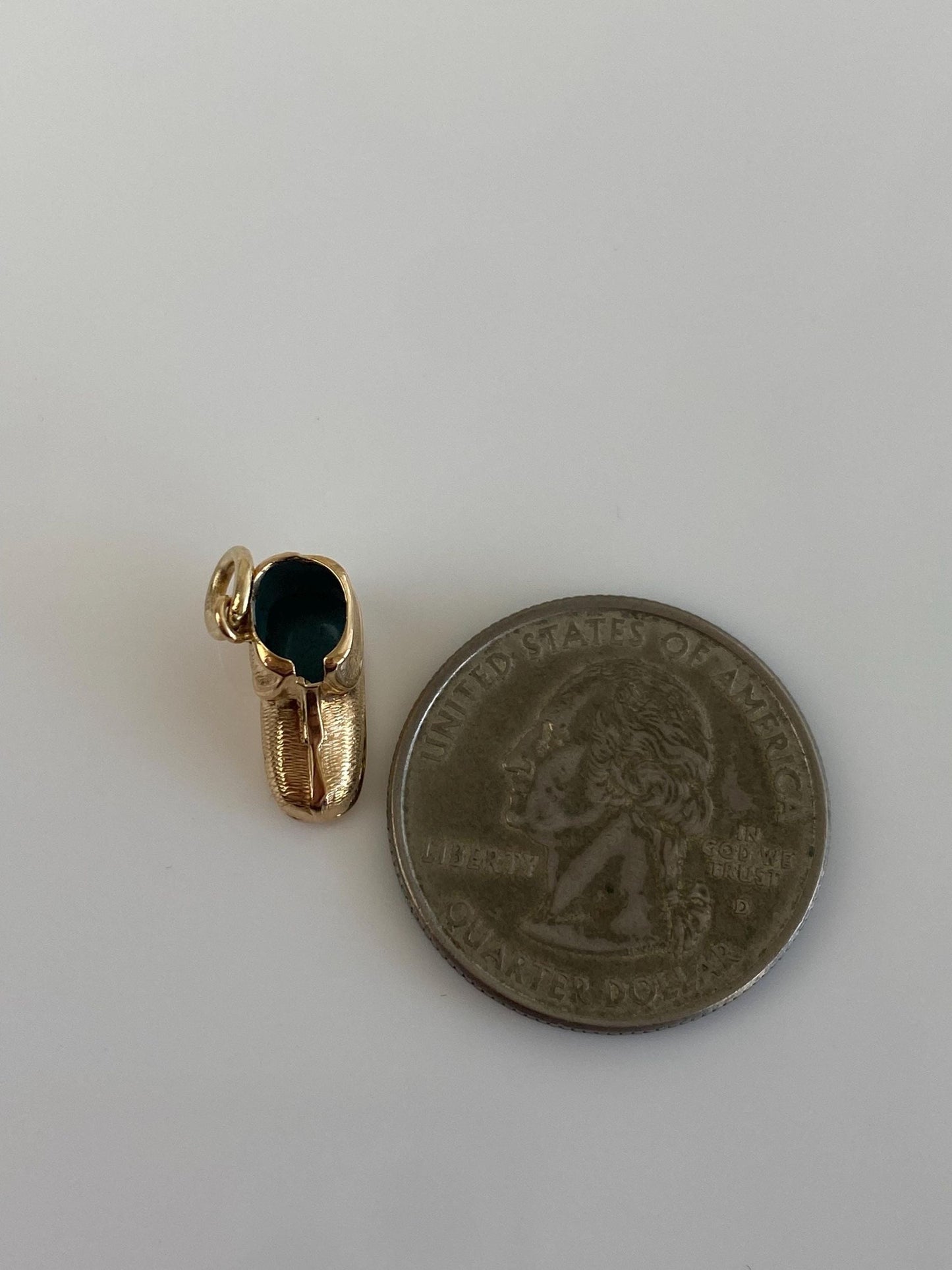 Vintage Solid 14k Yellow Gold John Baby Shoe Charm