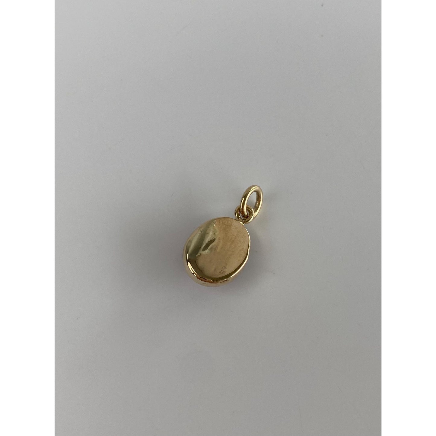 Vintage Solid 14k Yellow Gold Red Stone Charm