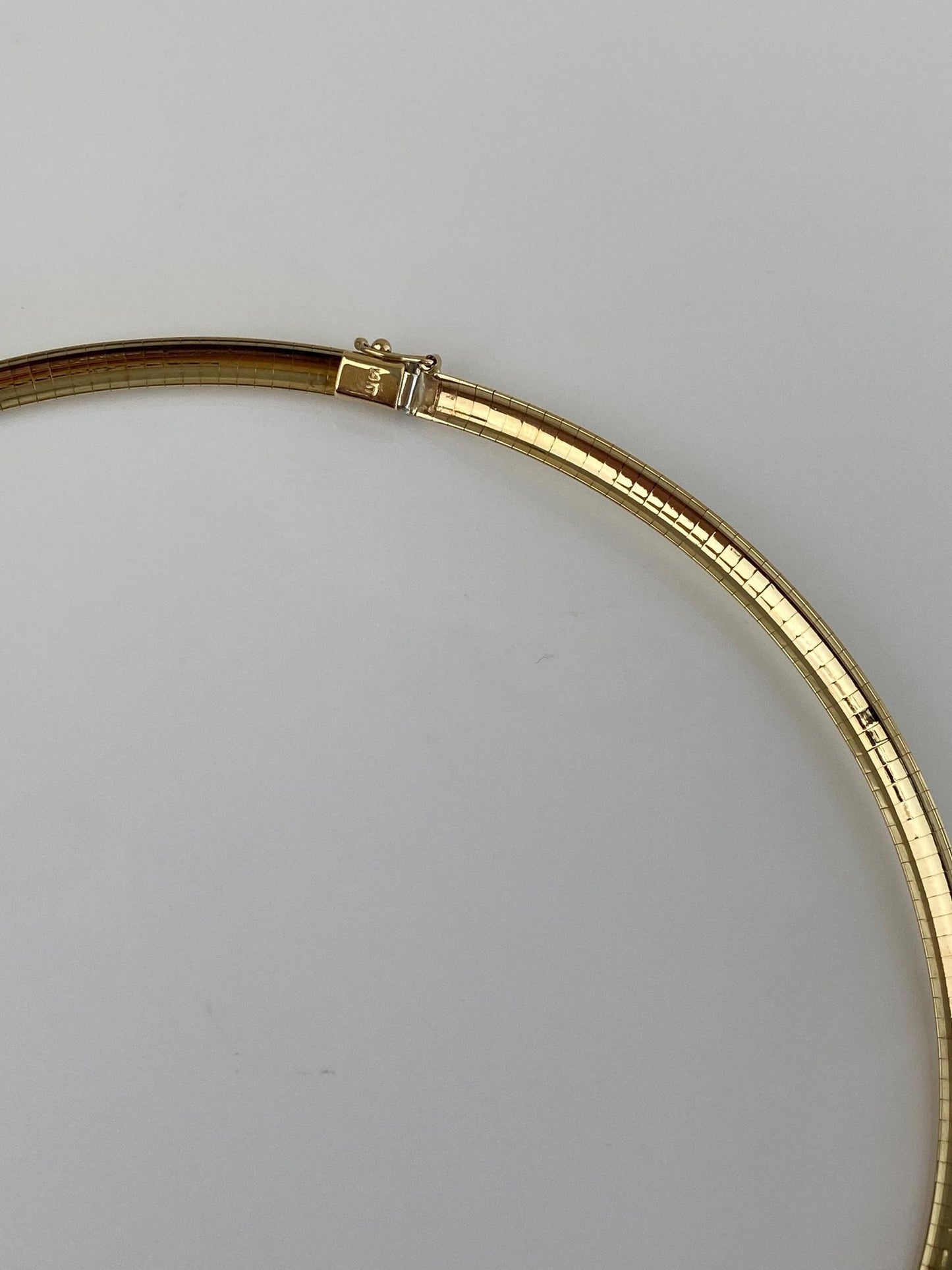 Vintage Solid 14k Yellow Gold Omega Chain Necklace - 16 inches