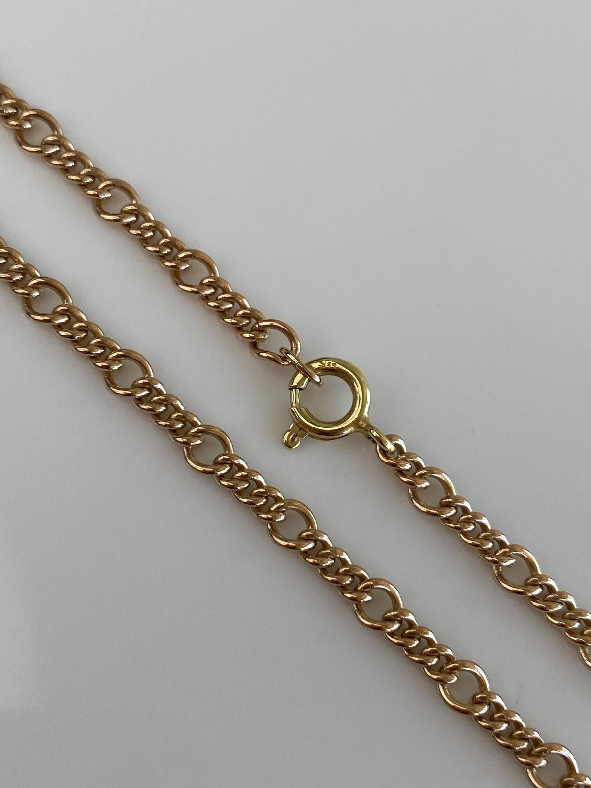 Vintage Solid 14k Yellow Gold Fancy Chain Necklace - 22 inches