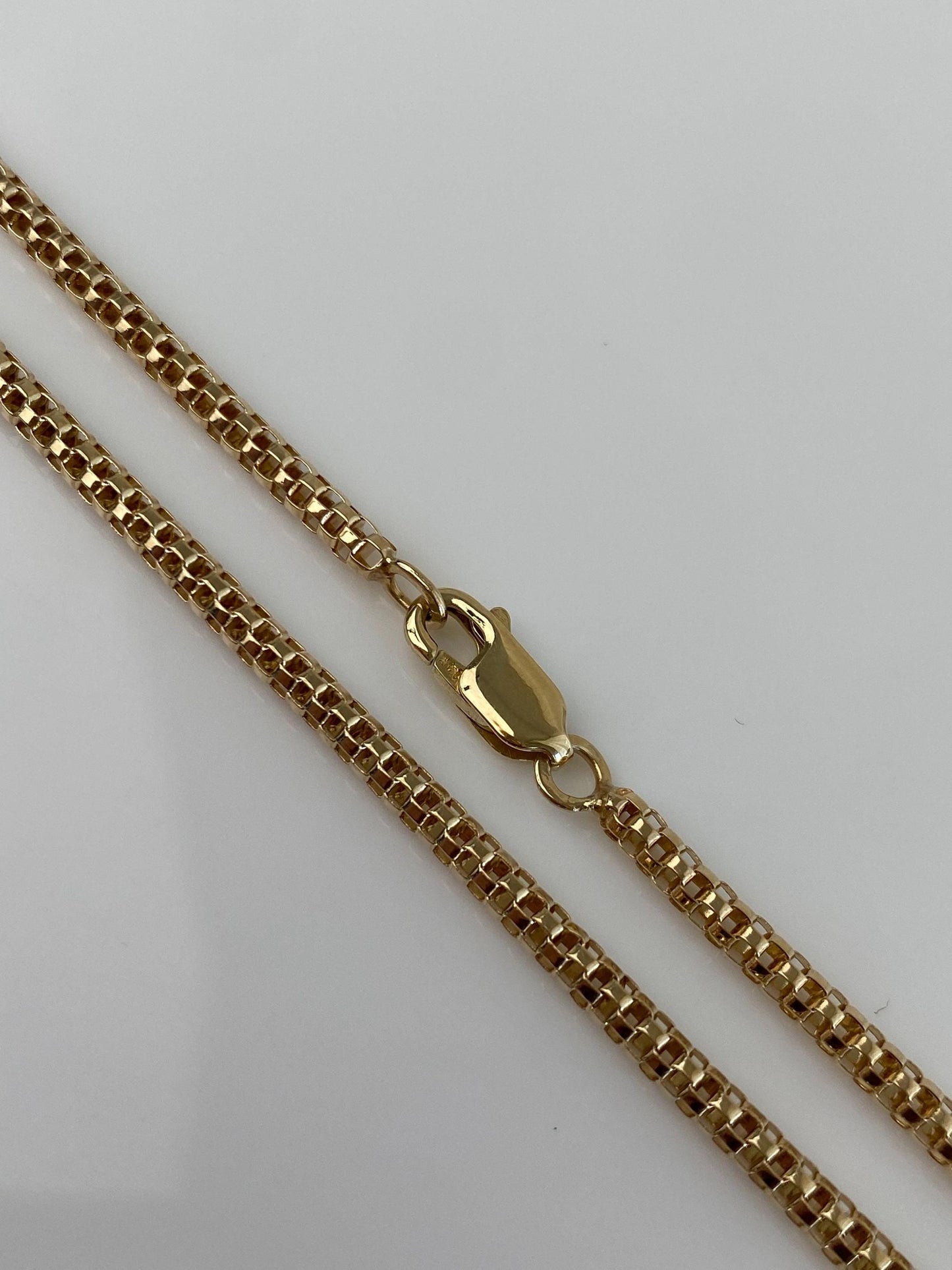 Vintage 14k Yellow Gold Open Weave Rounded Chain Necklace - 27.75 inches