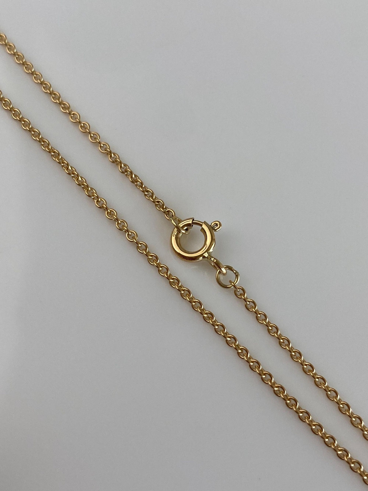 Vintage Solid 18k Yellow Gold Tight Rolo Style Chain Necklace - 18.5 inches
