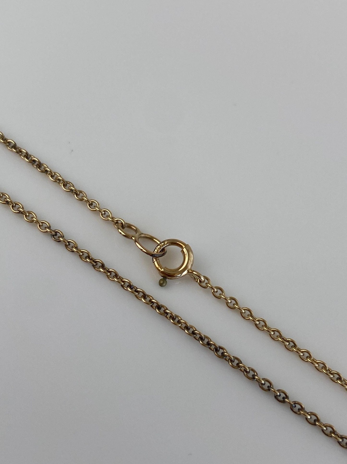 Vintage Solid 14k Yellow Gold Tight Rolo Chain Necklace - 17.75 inches