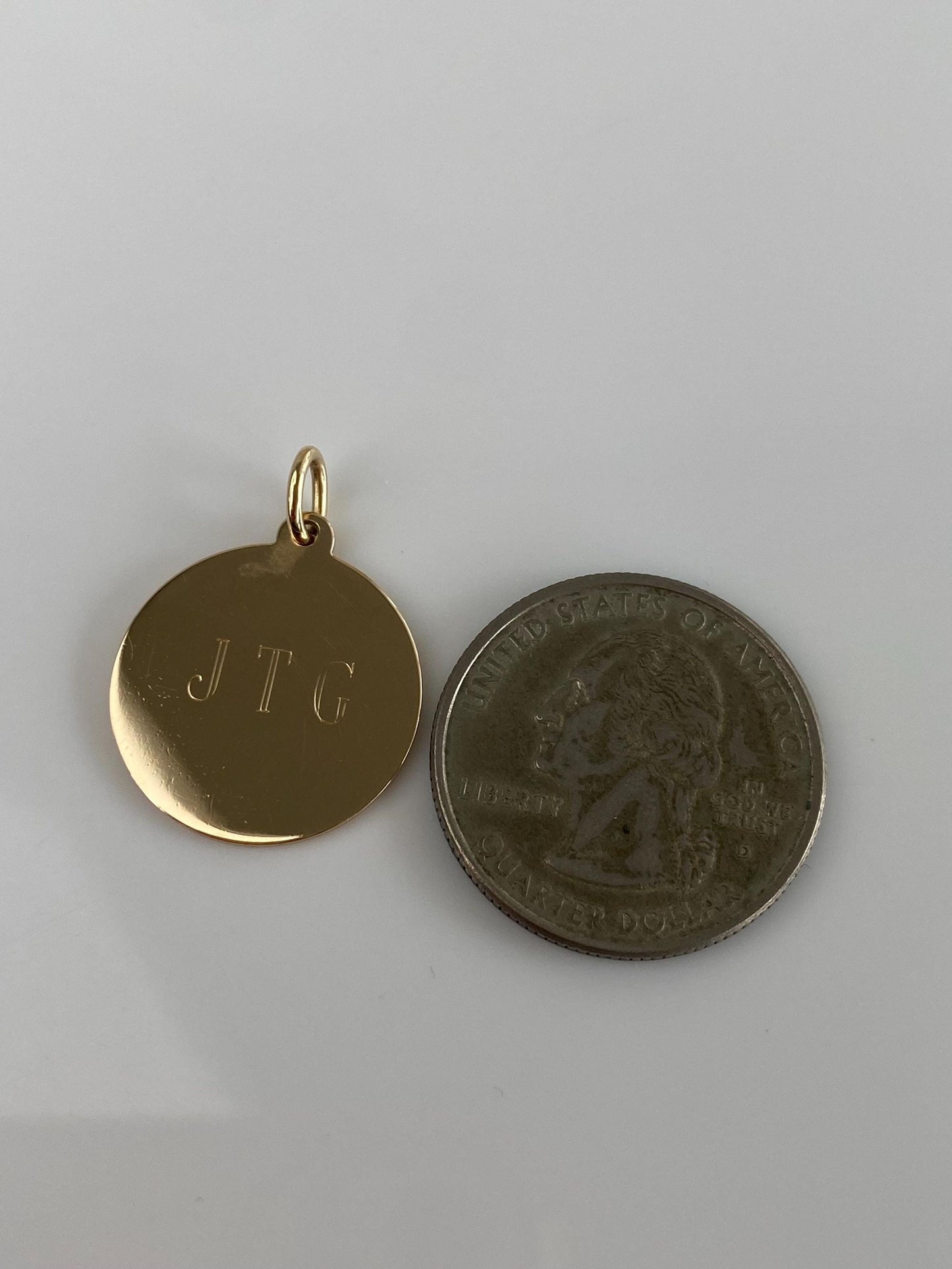 Vintage Solid 14k Yellow Gold JTG The Country Ball 1937 Charm