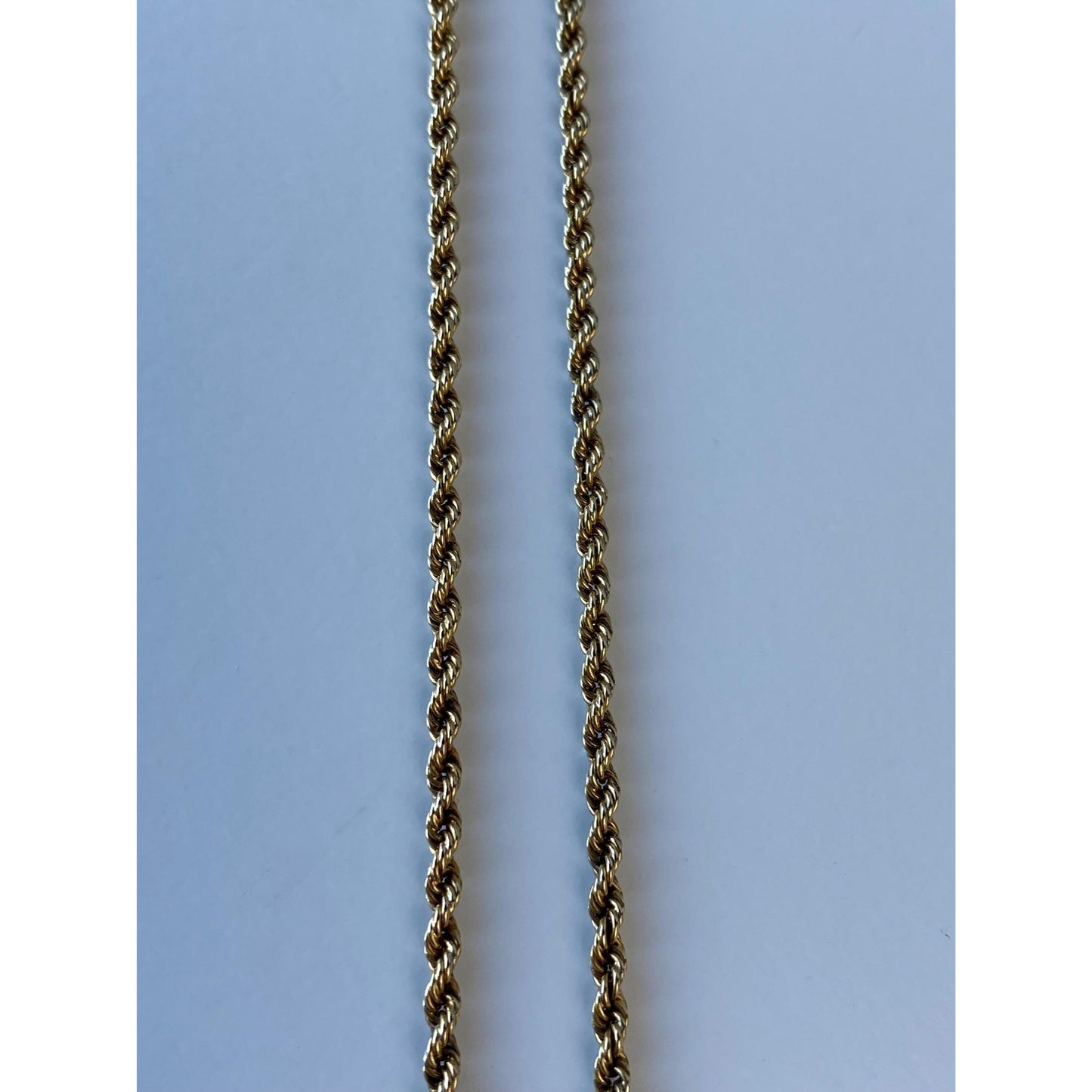 Vintage Solid 14k Yellow Gold Rope Chain Necklace - 27 inches