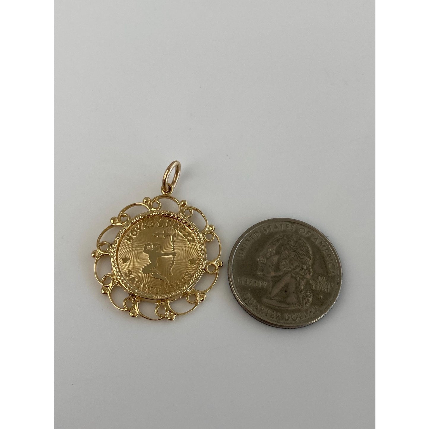 Vintage Solid 14k Yellow Gold Sagittarius Charm