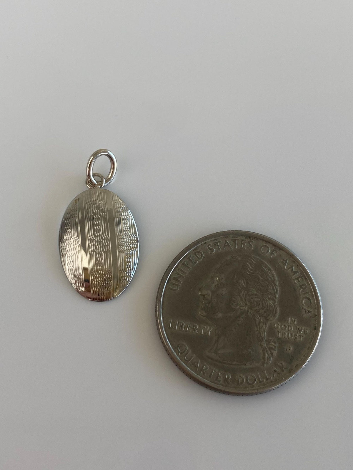Solid 10k White Gold Cufflink Conversion Charm