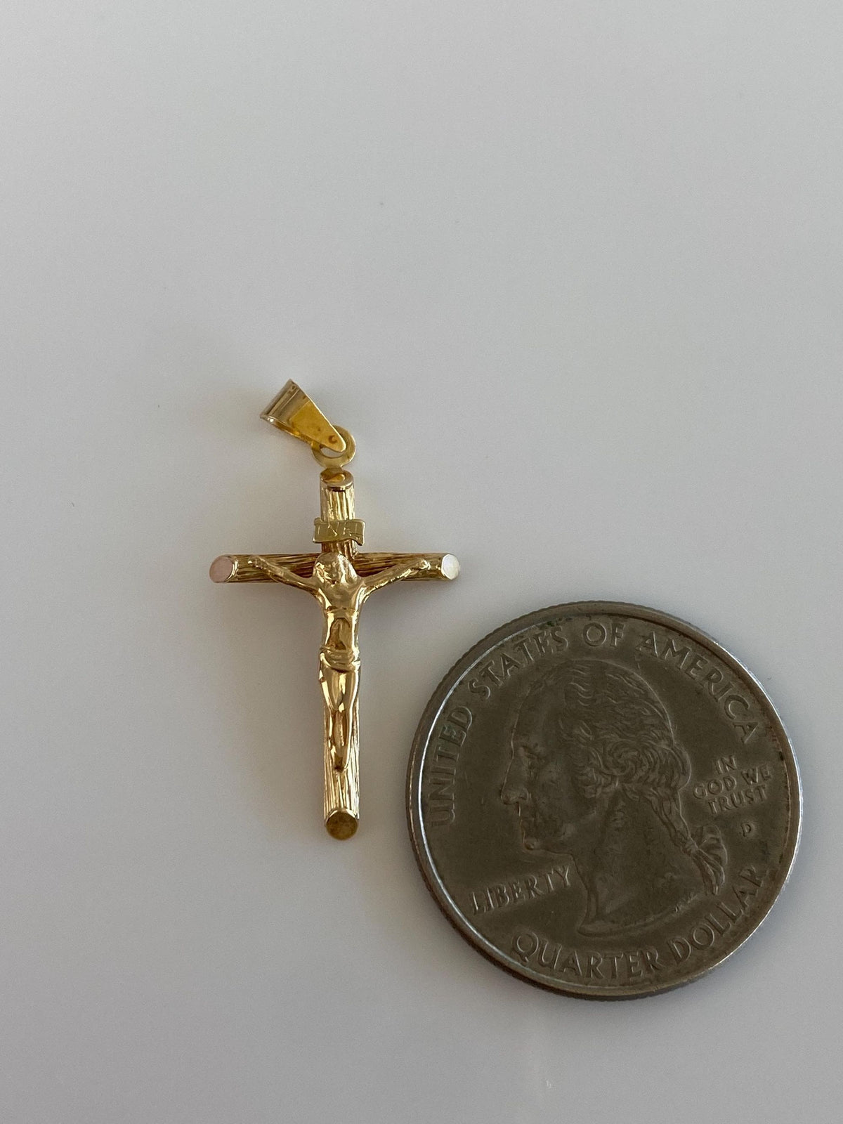 Vintage 14k Yellow Gold Crucifix Cross Charm