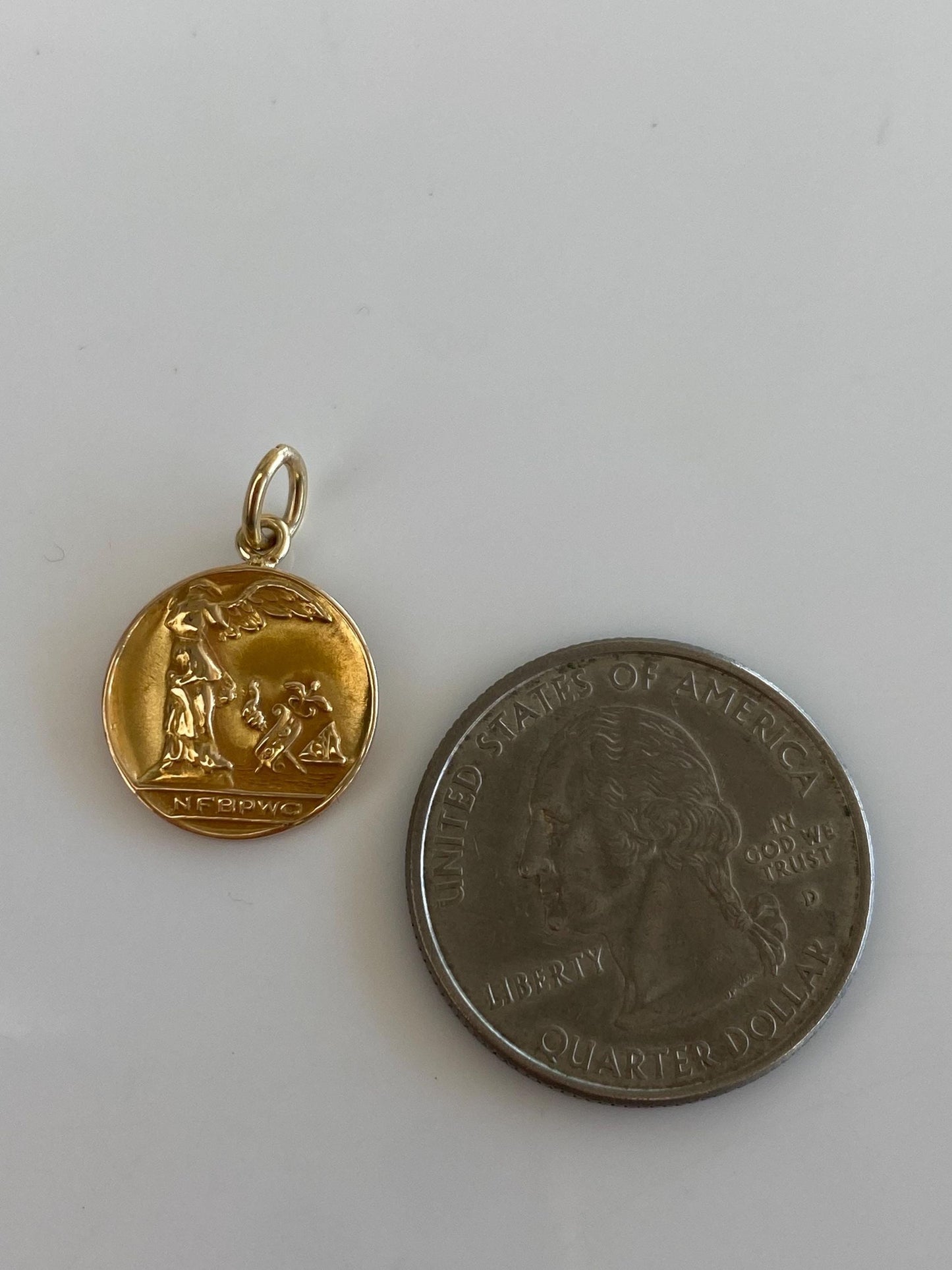Vintage Solid 14k Yellow Gold NFBPWC Business & Professional Womens Club Charm