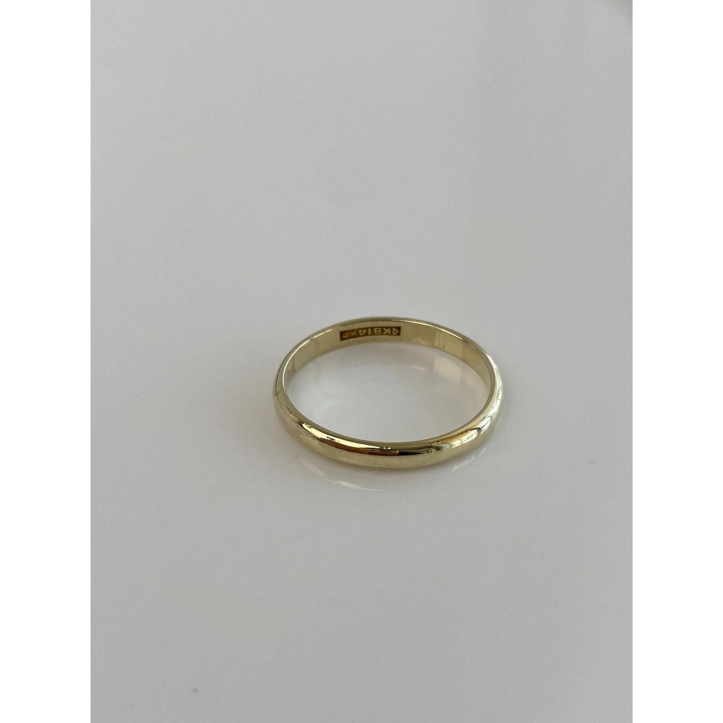 Vintage Solid 14k Yellow Gold Slim Ring Band - Size 7