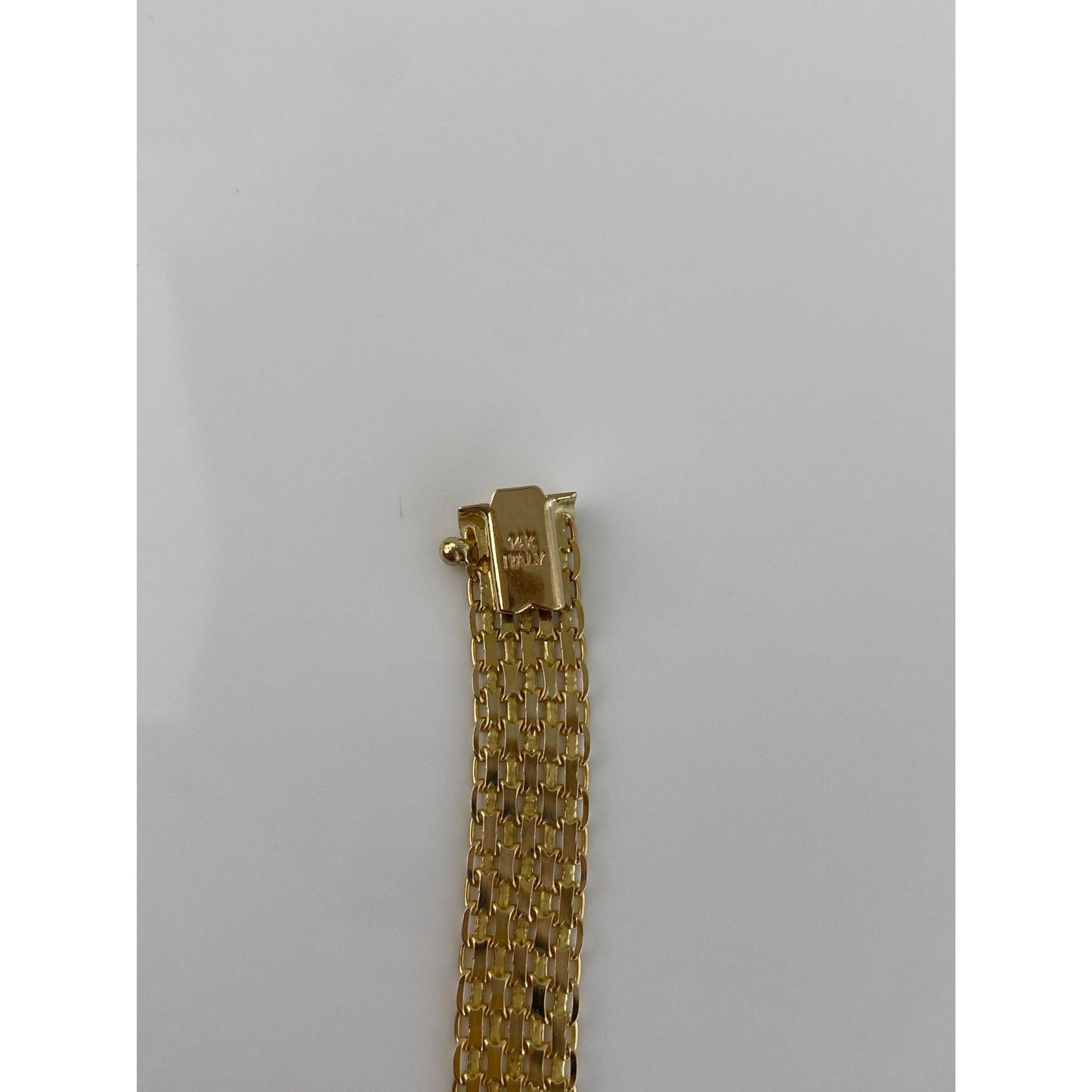 Vintage Solid 14k Yellow Gold Bismark Chain Bracelet - 7 inches