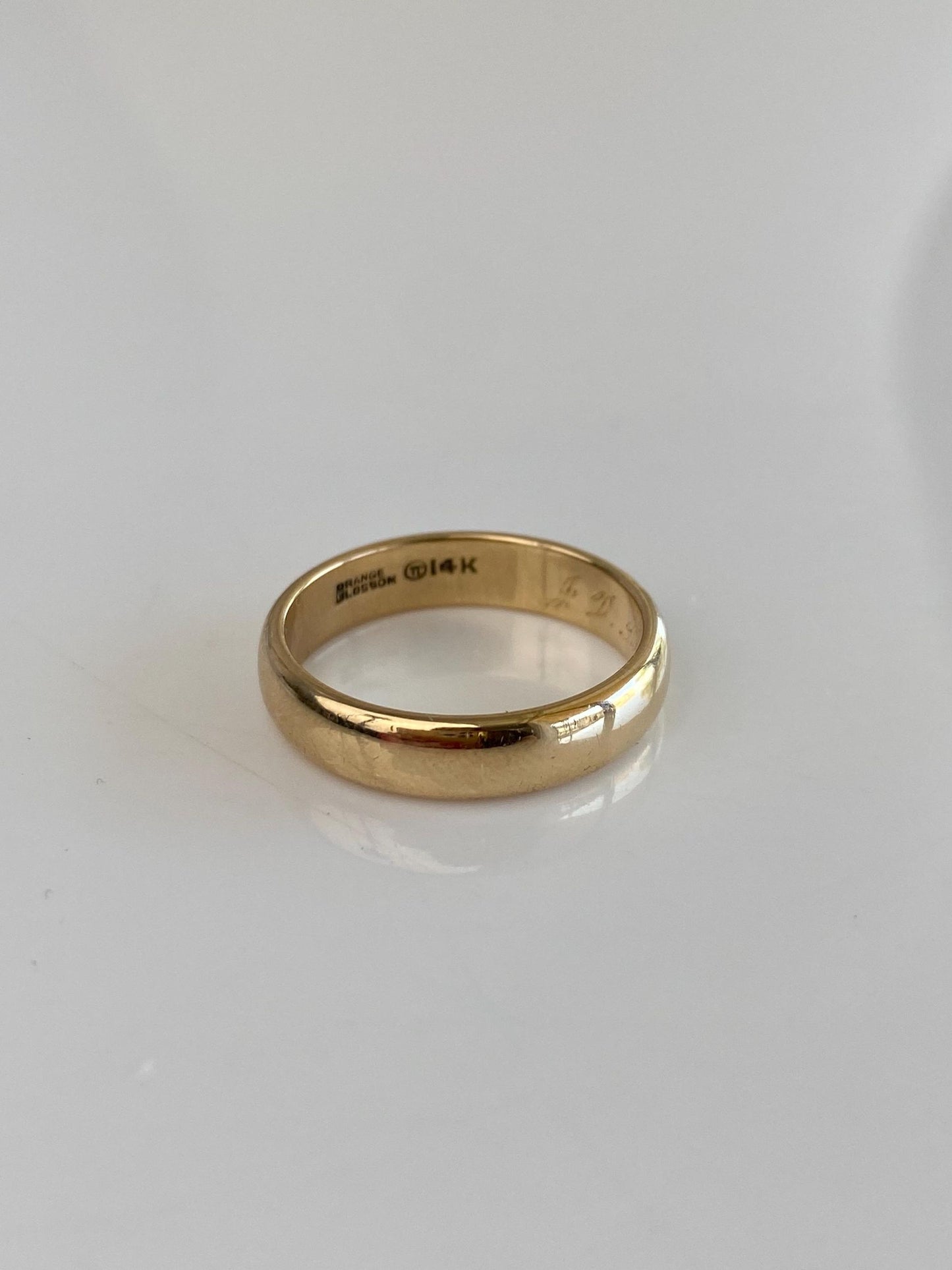 Vintage Solid 14k Yellow Gold Ring Band - Size 7.75