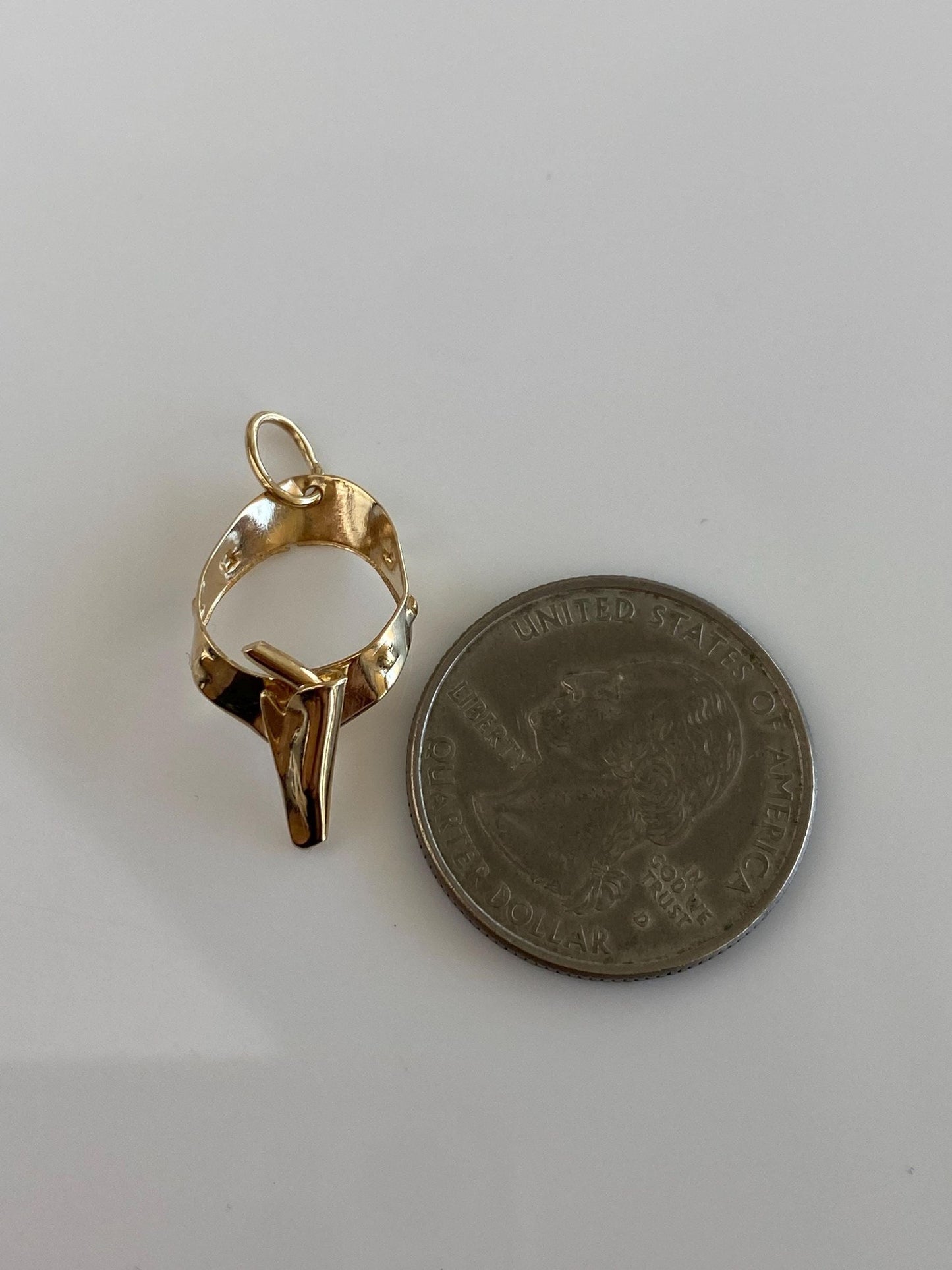 Vintage Solid 9k Yellow Gold Gun Holster Charm