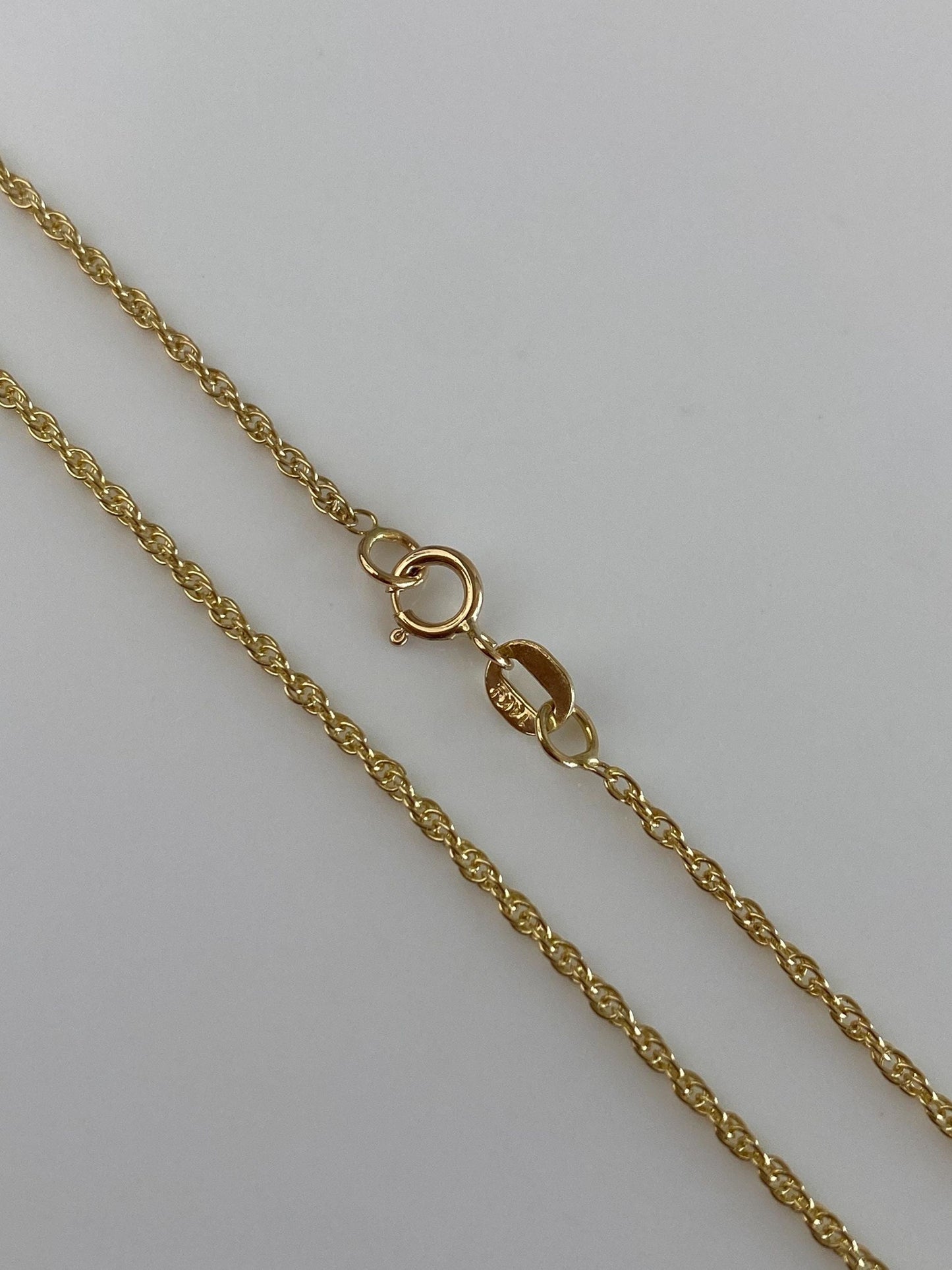 Vintage Solid 14k Yellow Gold Chain Necklace - 18 inches