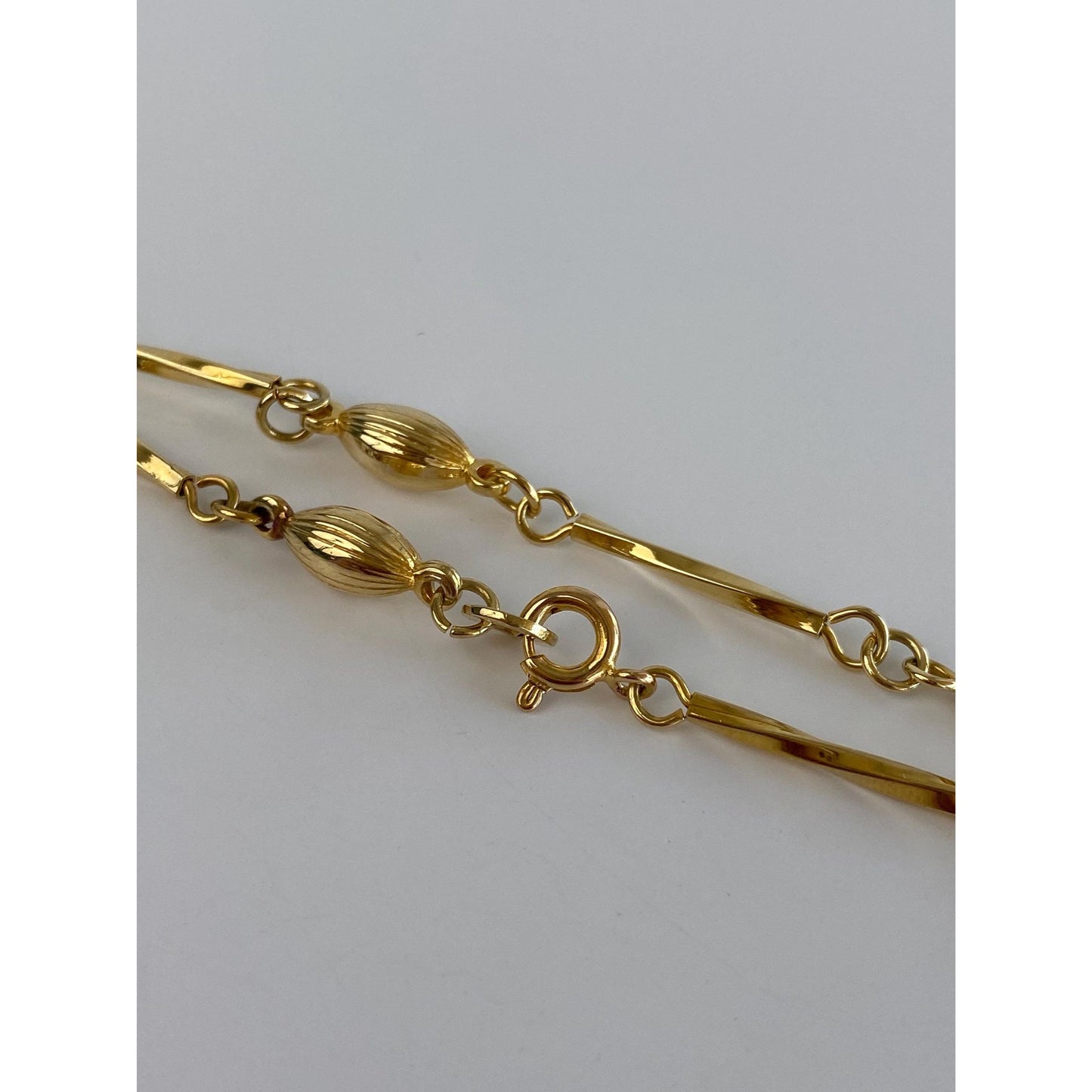 Vintage 18k Yellow Gold Ball Link Bracelet - 6.75 inches