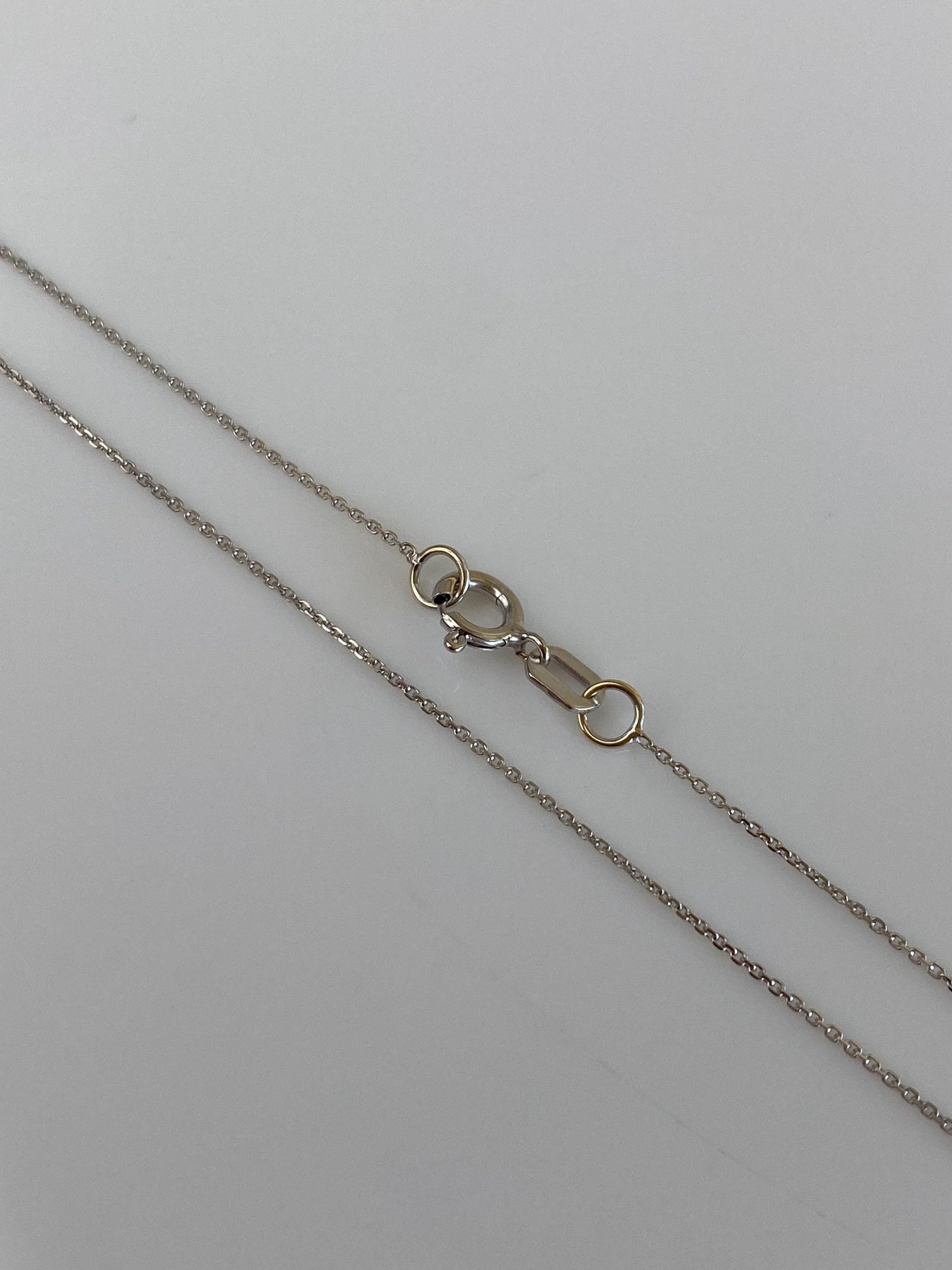 Vintage Solid 10k White Gold Dainty Tight Biker Link Chain Necklace - 21 inches