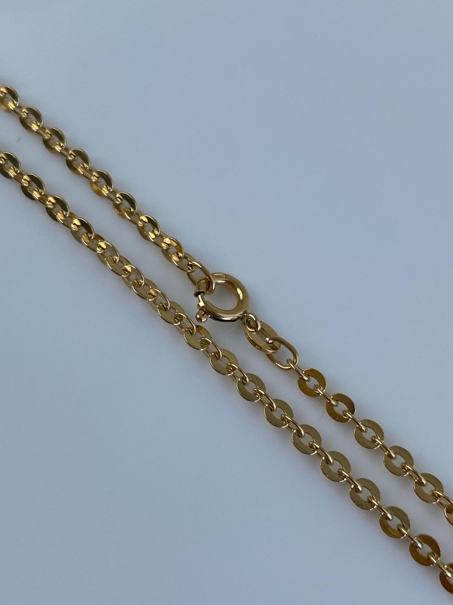 Vintage Solid 18k Yellow Gold Cable Chain Necklace - 23.75 inches