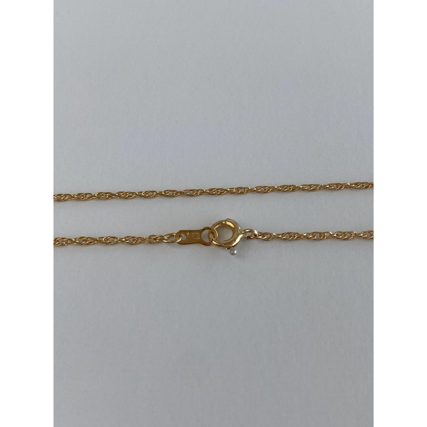 Vintage Solid 14k Yellow Gold Dainty Chain Necklace - 19.5 inches