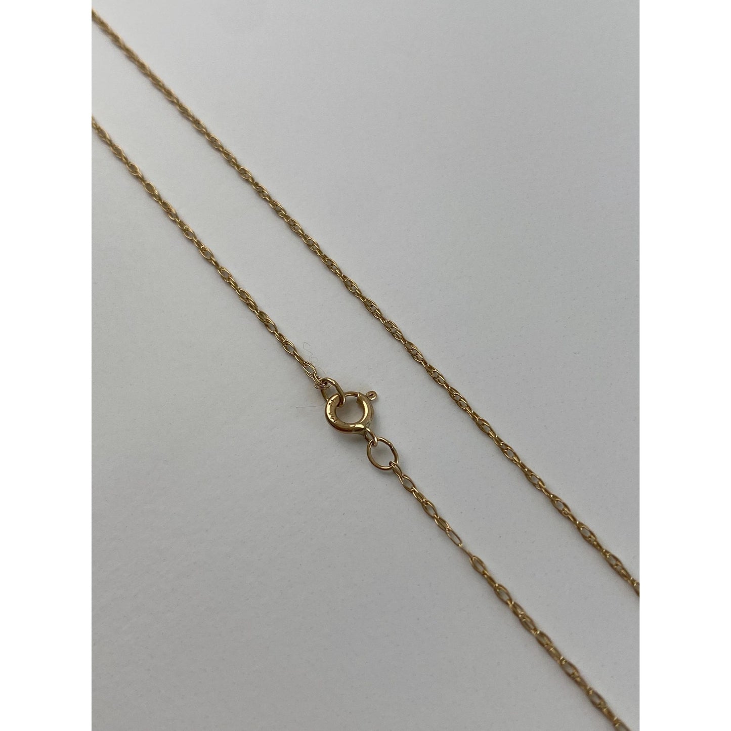 Vintage Solid 14k Yellow Gold Dainty Chain Necklace - 19.5 inches