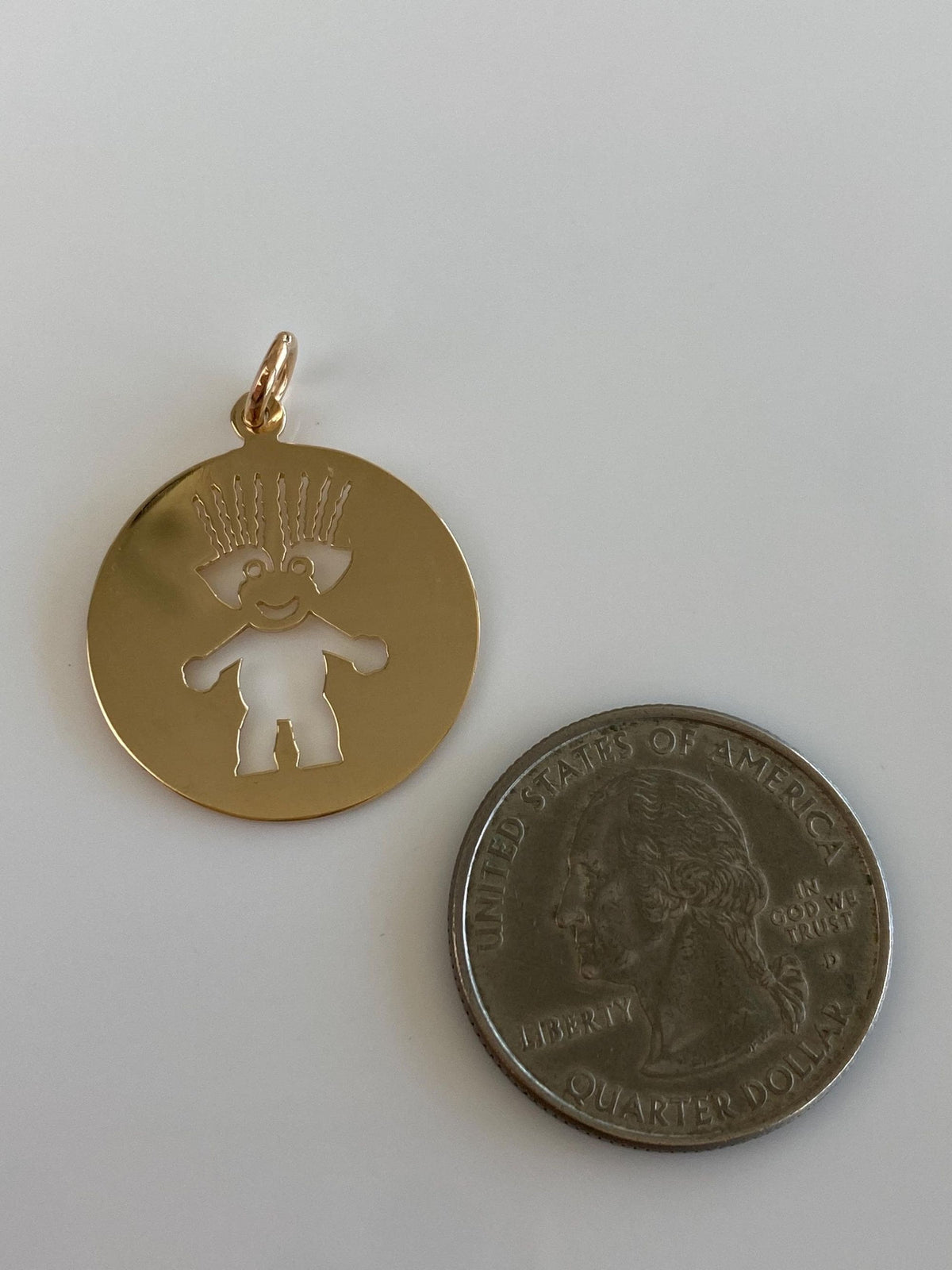 Vintage Solid 14k Yellow Gold Troll Charm