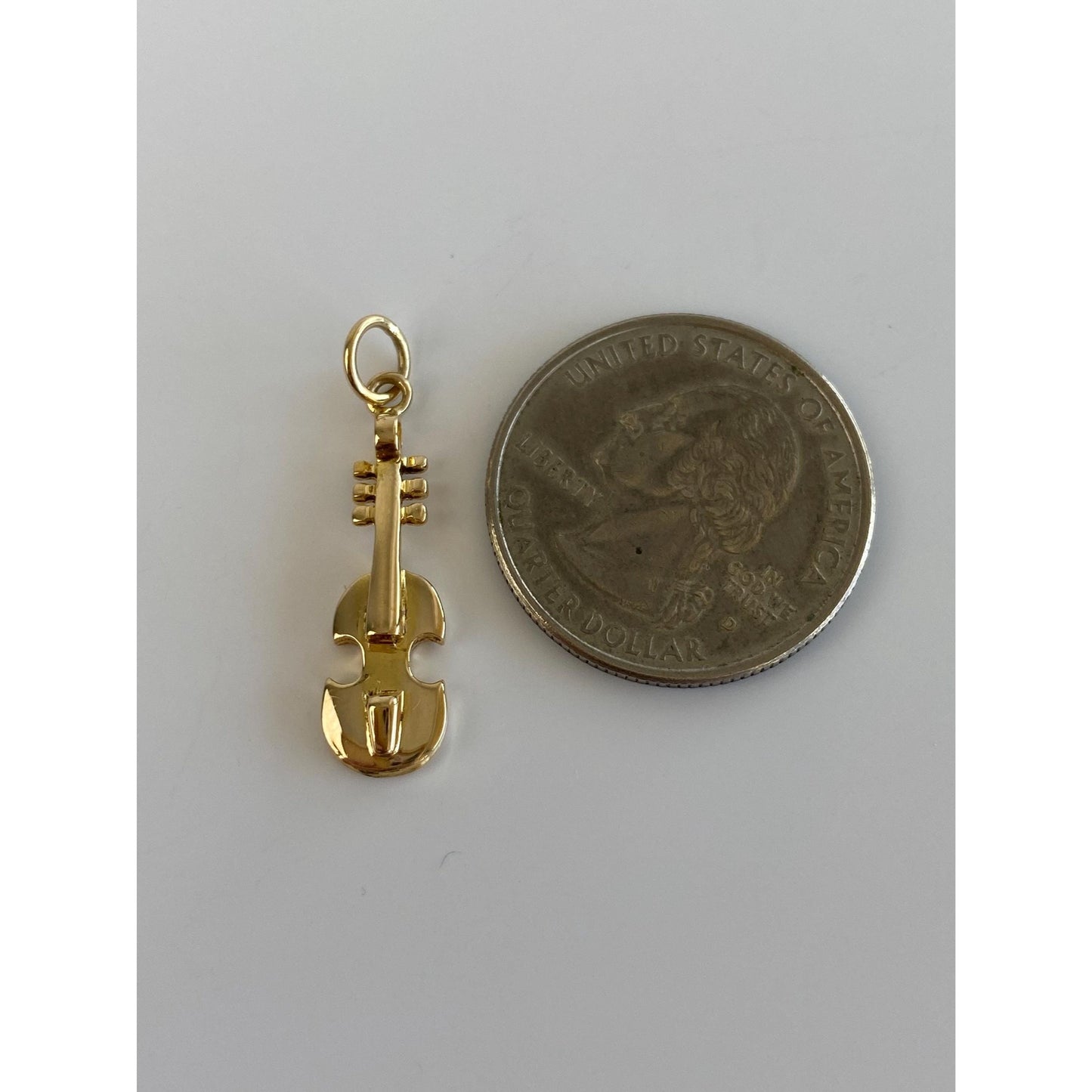 Vintage 14k Yellow Gold Guitar Charm