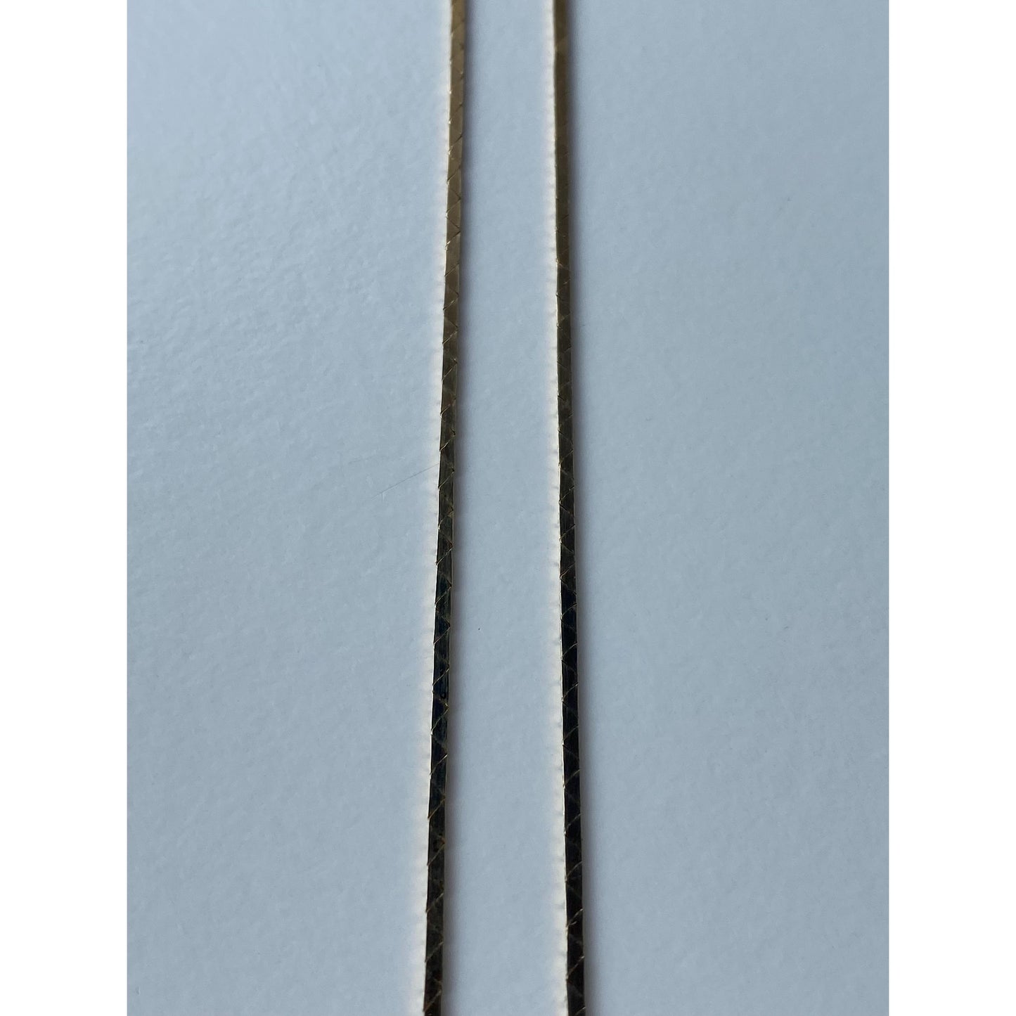 Vintage Solid 14k Yellow Gold Long Triangle Link Chain Necklace - 29.5 inches