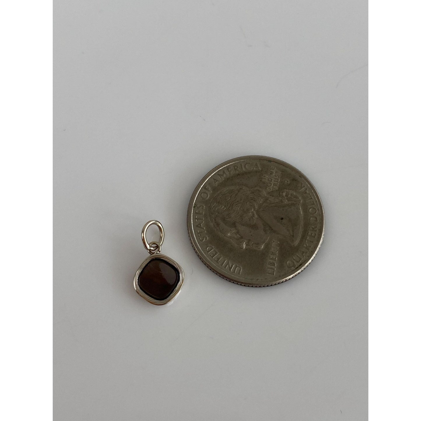 Vintage 14k White & Yellow Gold Little Peacock Pearl Cufflink Conversion Charm