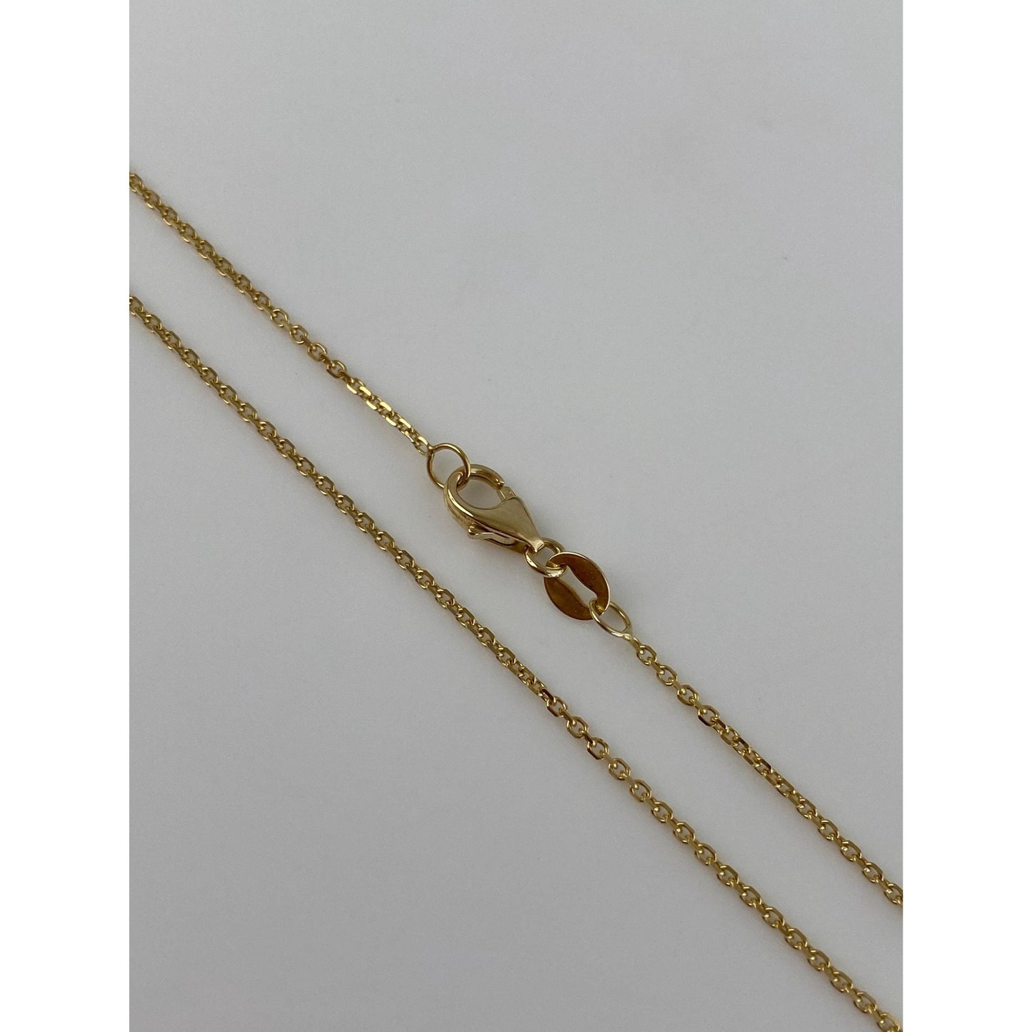 Vintage Solid 14k Yellow Gold Tight Cable Chain Necklace - 18 inches