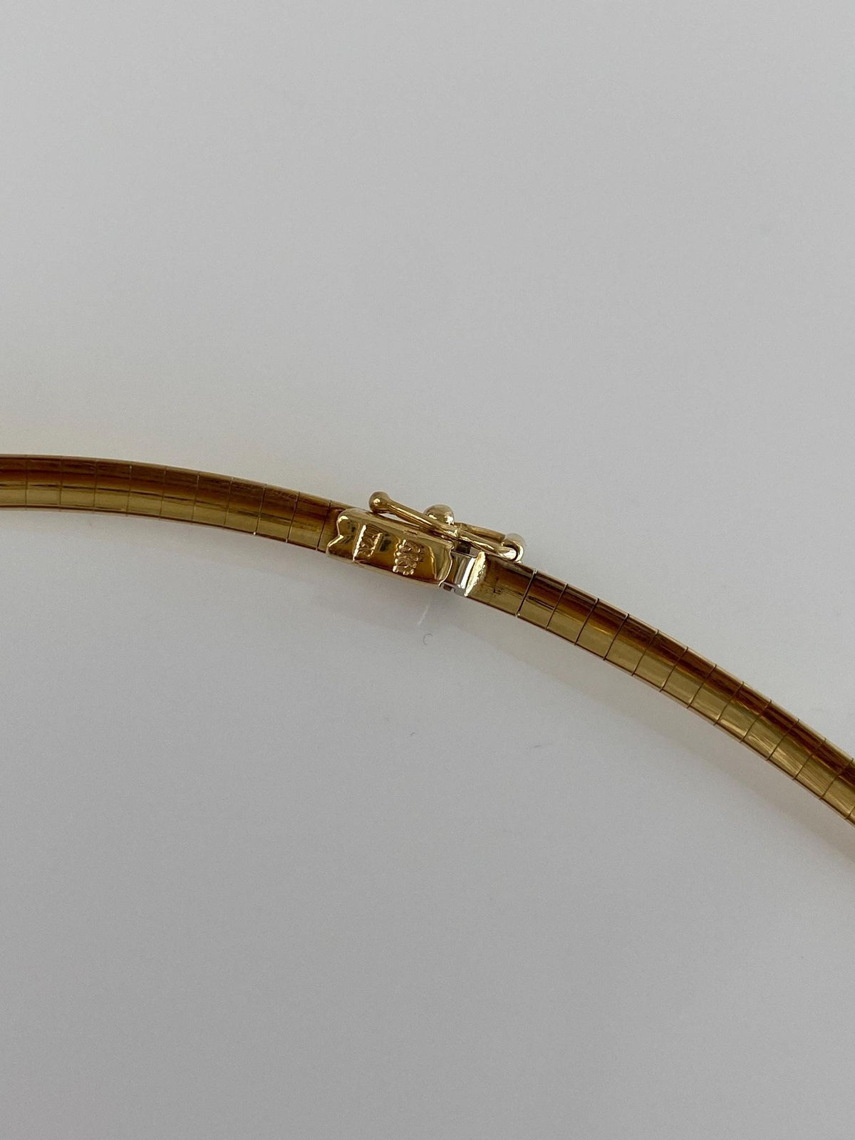 Vintage Solid 14k Yellow Gold Omega Chain Necklace - 16 inches