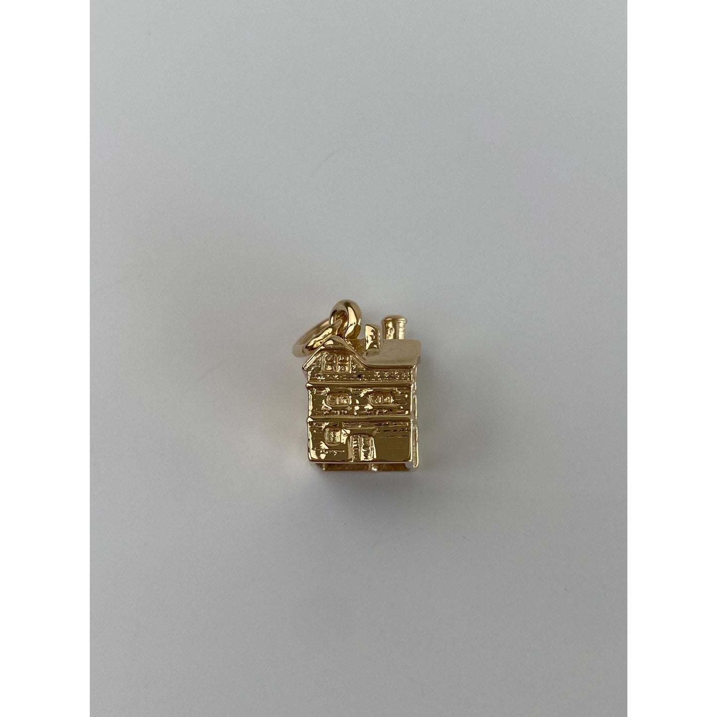 Vintage Solid 14k Yellow Gold House Charm
