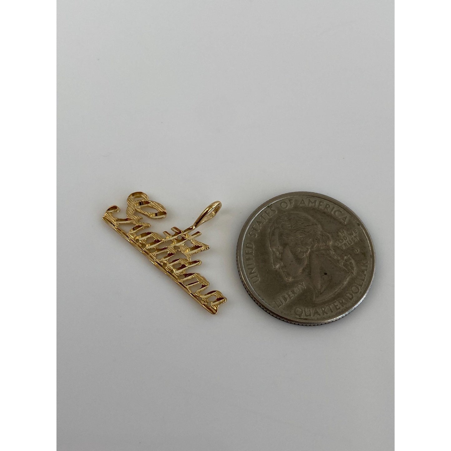 Vintage Solid 14k Yellow Gold #1 Grandma Charm