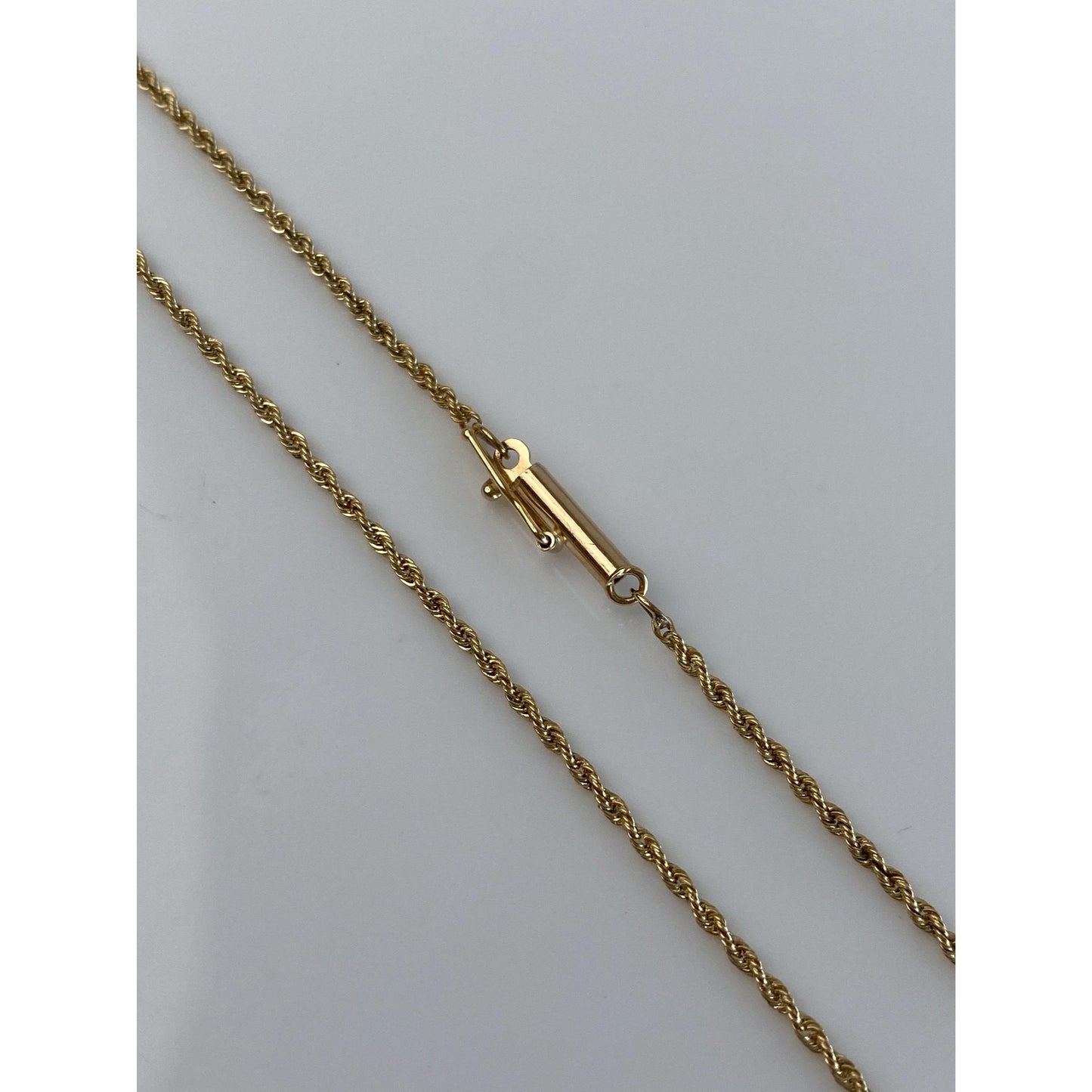 Vintage Solid 14k Yellow Gold Long Dainty Chain - 27 inches