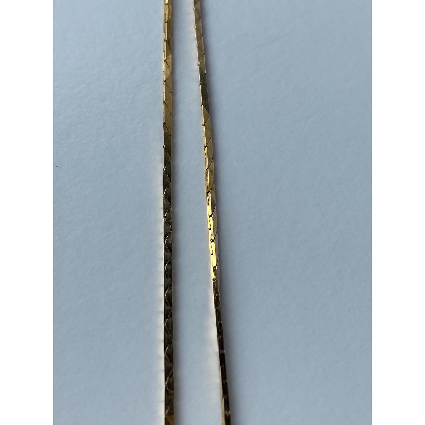 Vintage Solid 14k Yellow Gold Triangle Link Chain Necklace - 15.25 inches