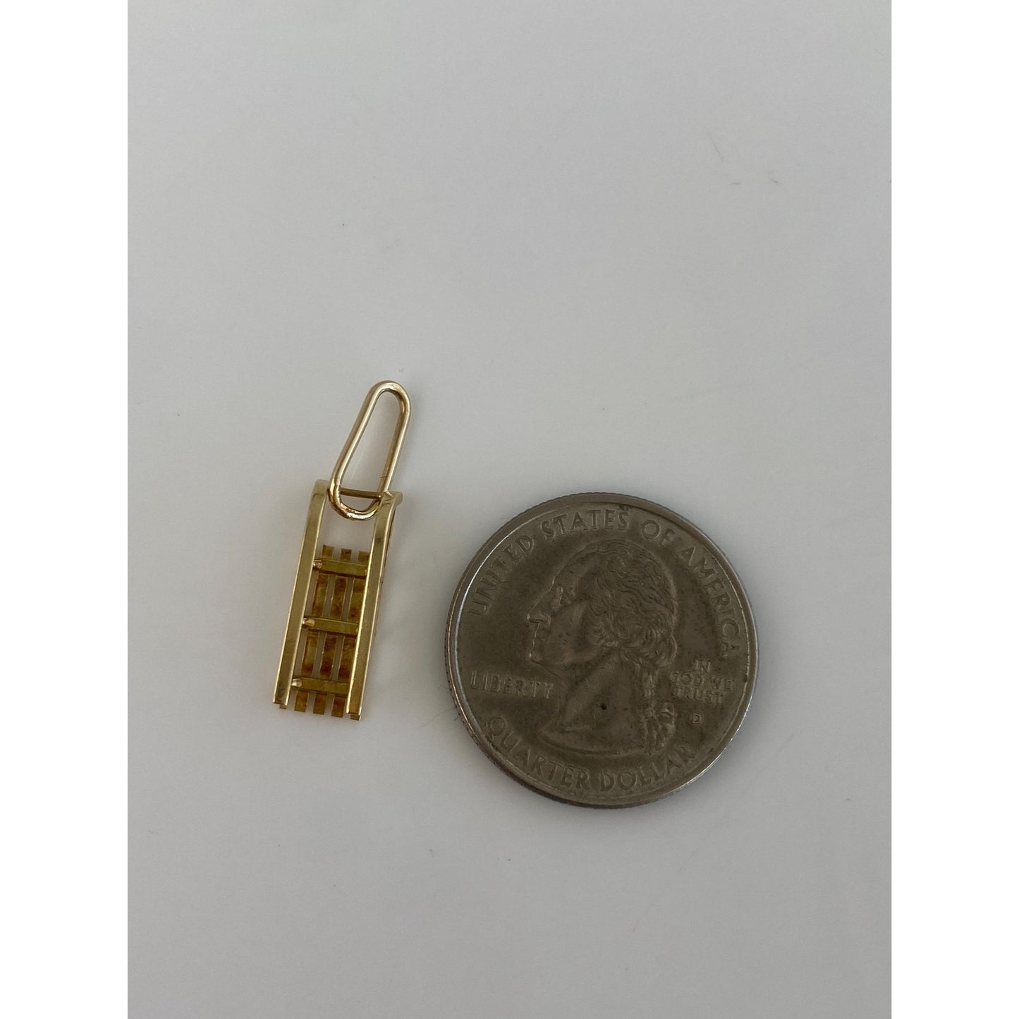 Vintage Solid 18k Yellow Gold Sled Charm
