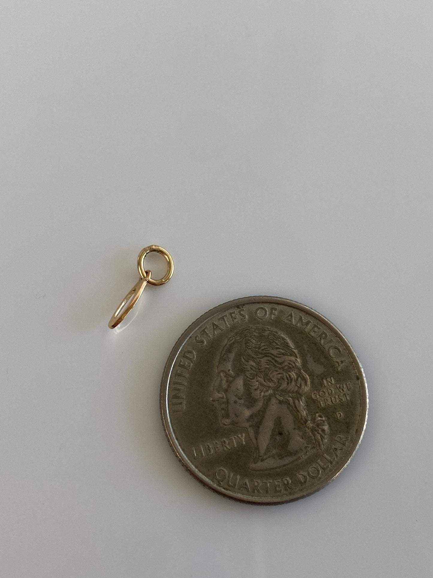Vintage Solid 14k Yellow Gold Little Oval Charm