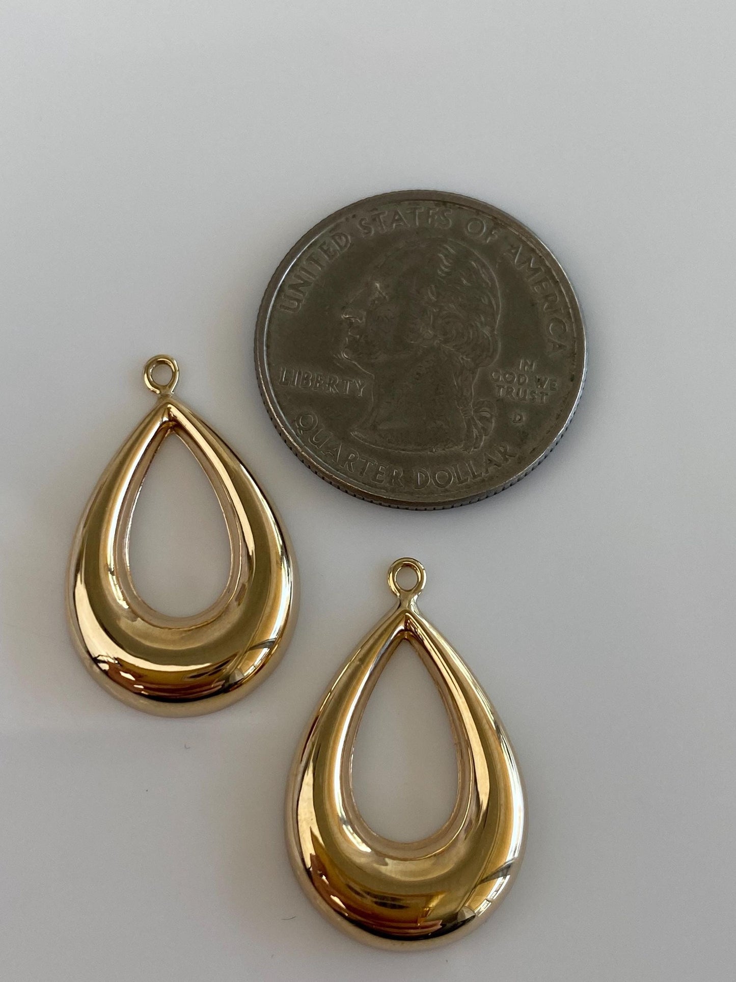 Vintage 14k Yellow Gold Teardrop Earring Jackets