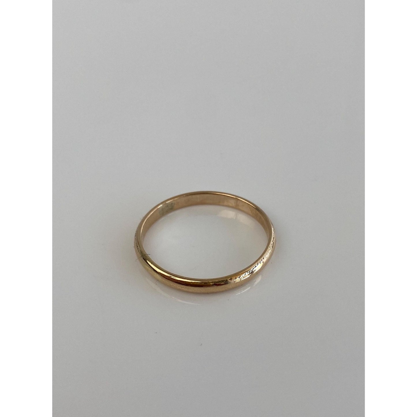 Vintage Solid 10k Yellow Gold Ring Band - Size 12.75