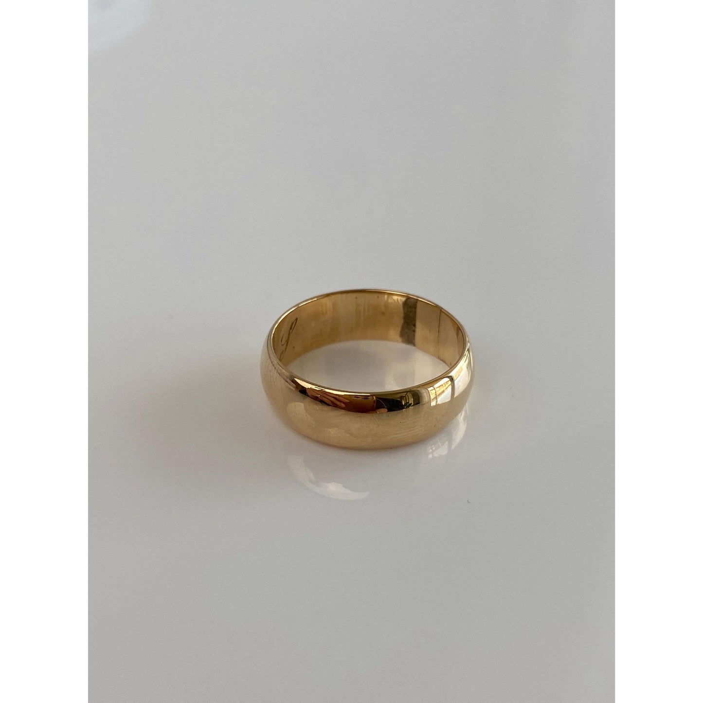 Vintage Solid 14k Yellow Gold Ring Band - Size 7