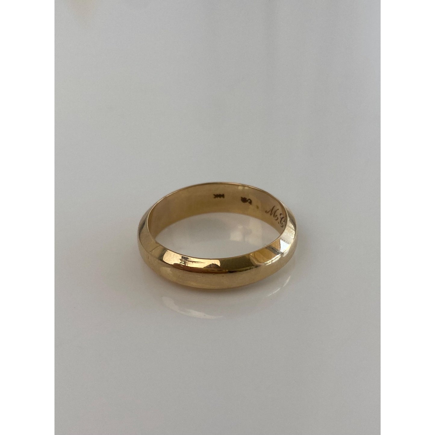 Vintage Solid 14k Yellow Gold Ring Band - Size 10