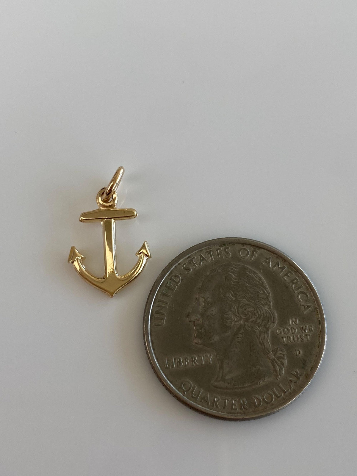 Vintage 14k Yellow Gold Anchor Charm