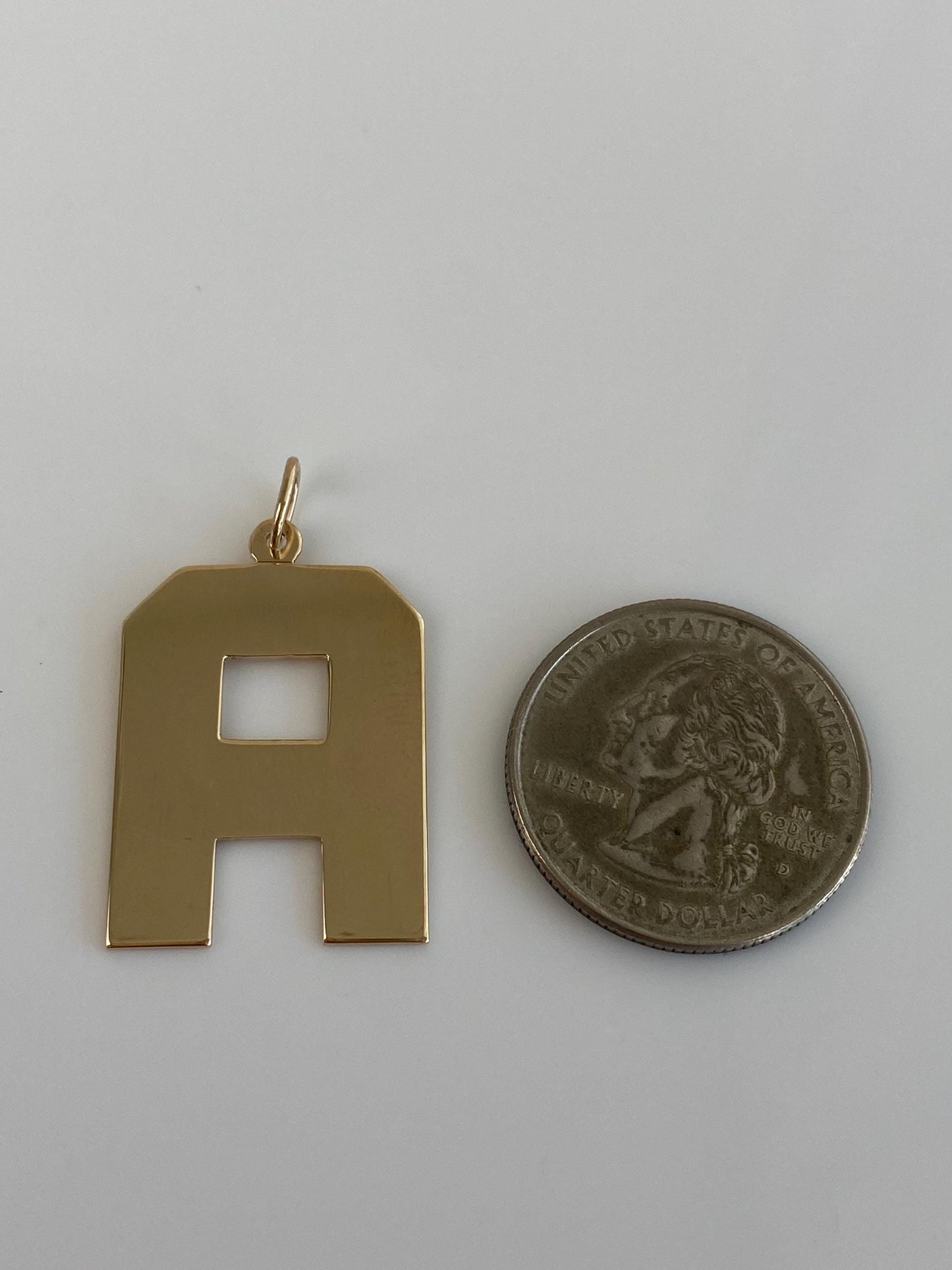 Vintage Solid 14k Yellow Gold Initial 'A' Charm