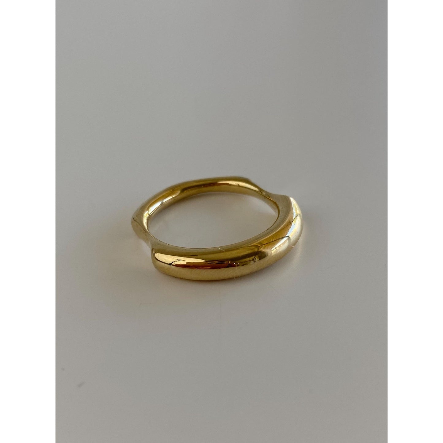 Vintage Solid 14k Yellow Gold Chunky Stacker Ring - Size 6