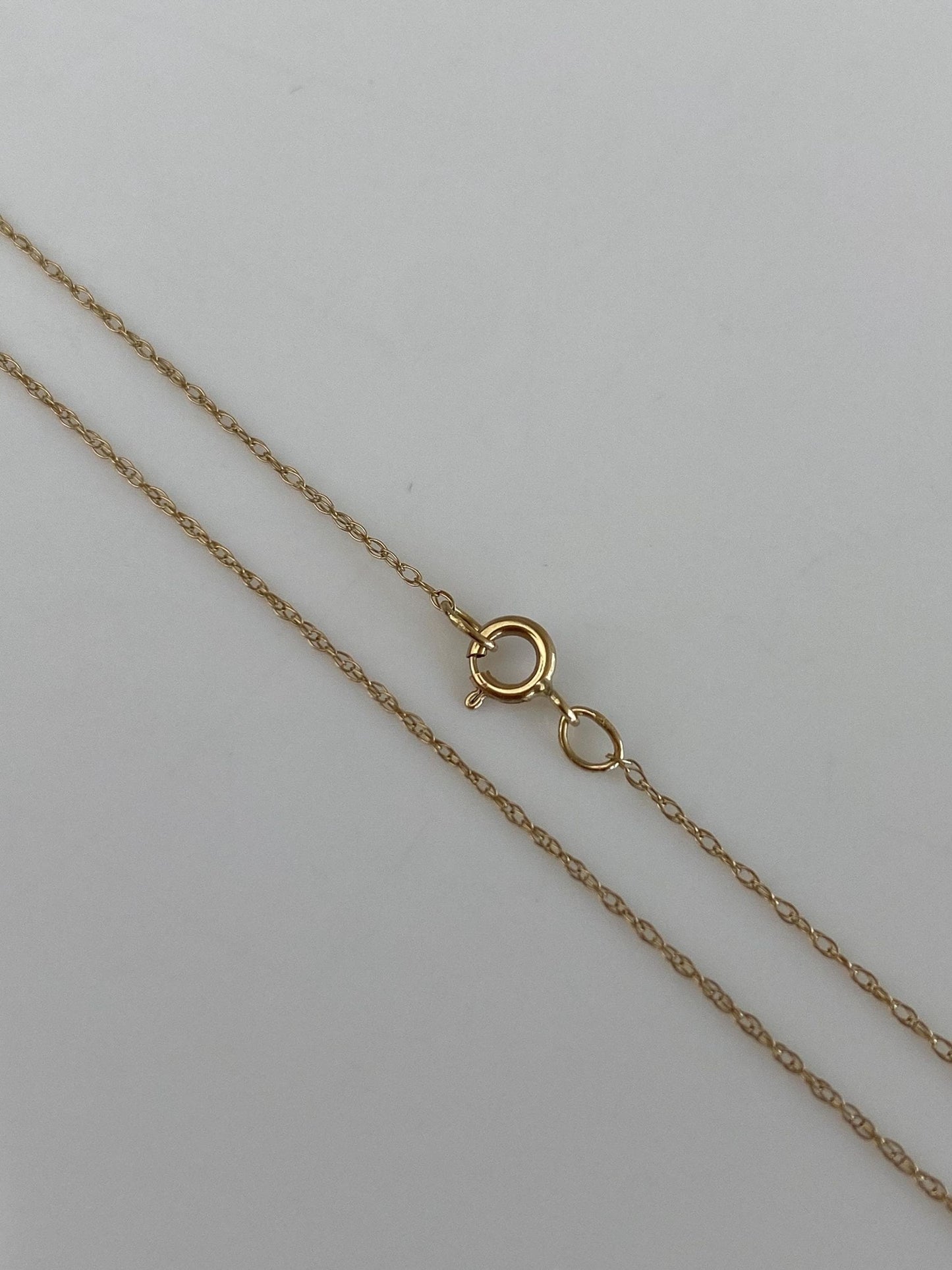 Vintage Solid 10k Yellow Gold Dainty Chain Necklace - 18.25 inches