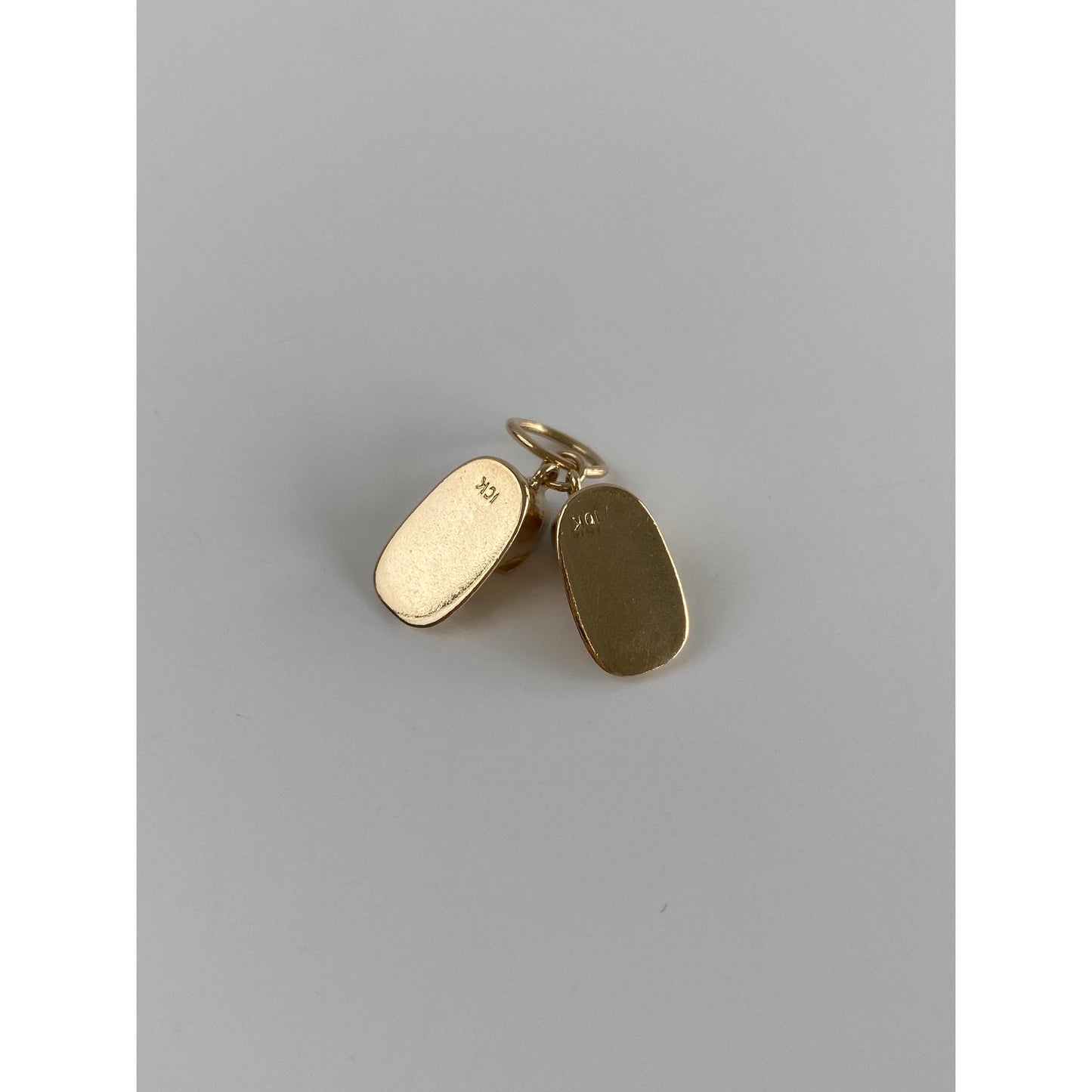 Vintage Solid 10k Yellow Gold Baby Shoes Charm