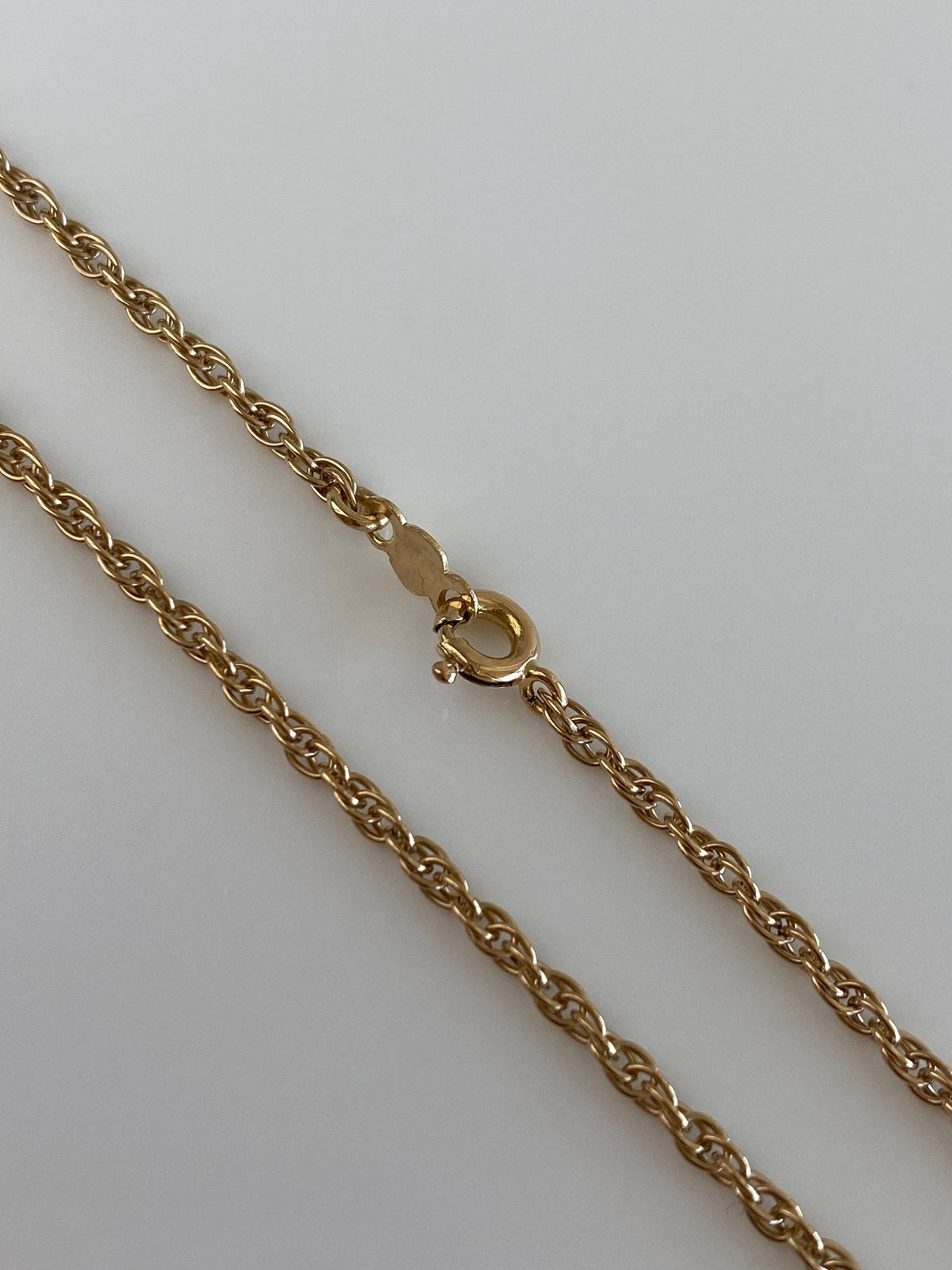 Vintage Solid 14k Yellow Gold Chain Necklace - 16 inches