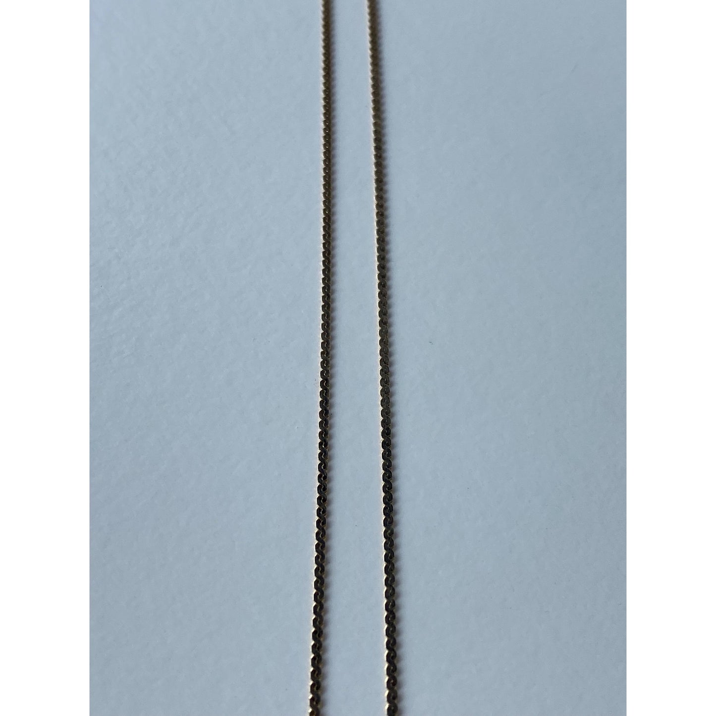 Vintage Solid 14k Yellow Gold Long Serpentine Chain Necklace - 32 inches