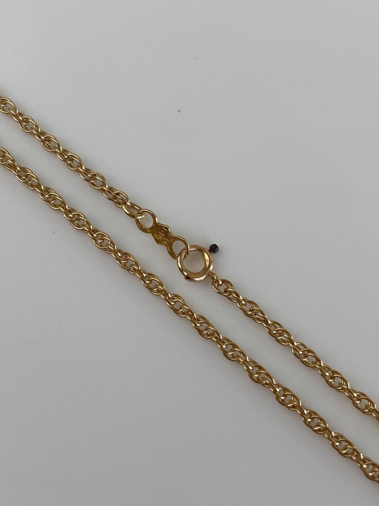 Vintage Solid 14k Yellow Gold Chain Necklace - 18.5 inches