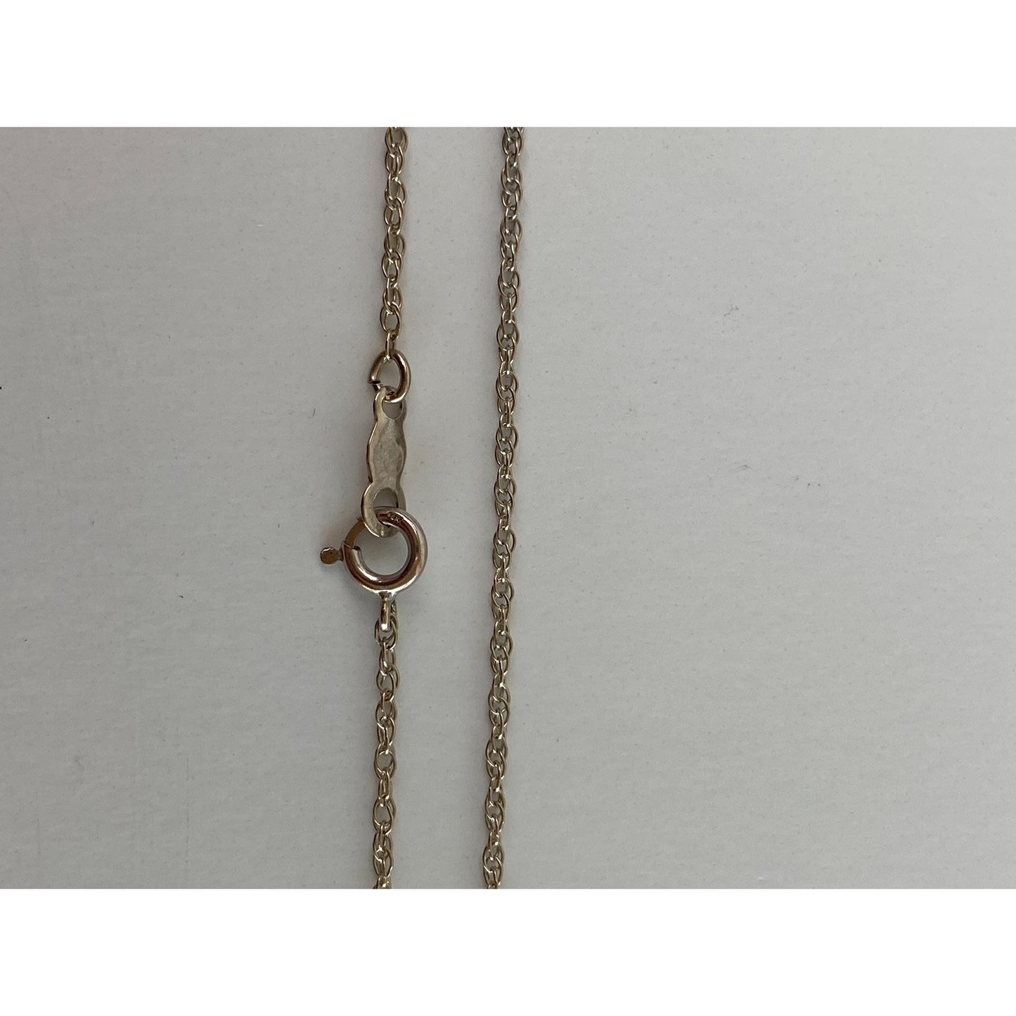 Vintage Solid 14k White Gold Dainty Chain Necklace - 16.75 inches